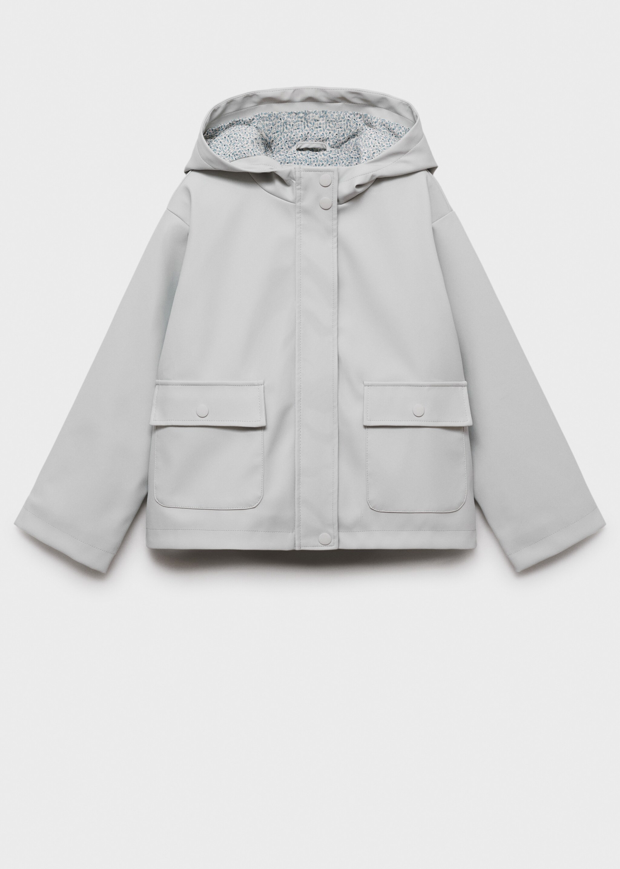 Quilted hooded parka - Article without model, Sky Blue. Ref: 87083270-00.