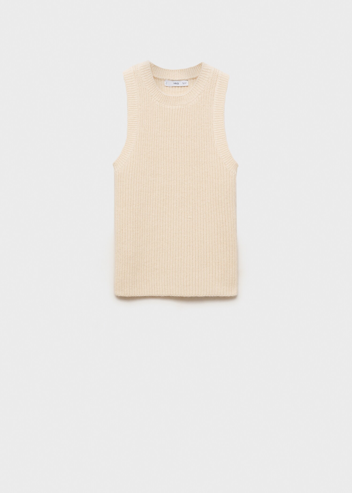 Top laine mélangée maille côtelée - Article sans modèle