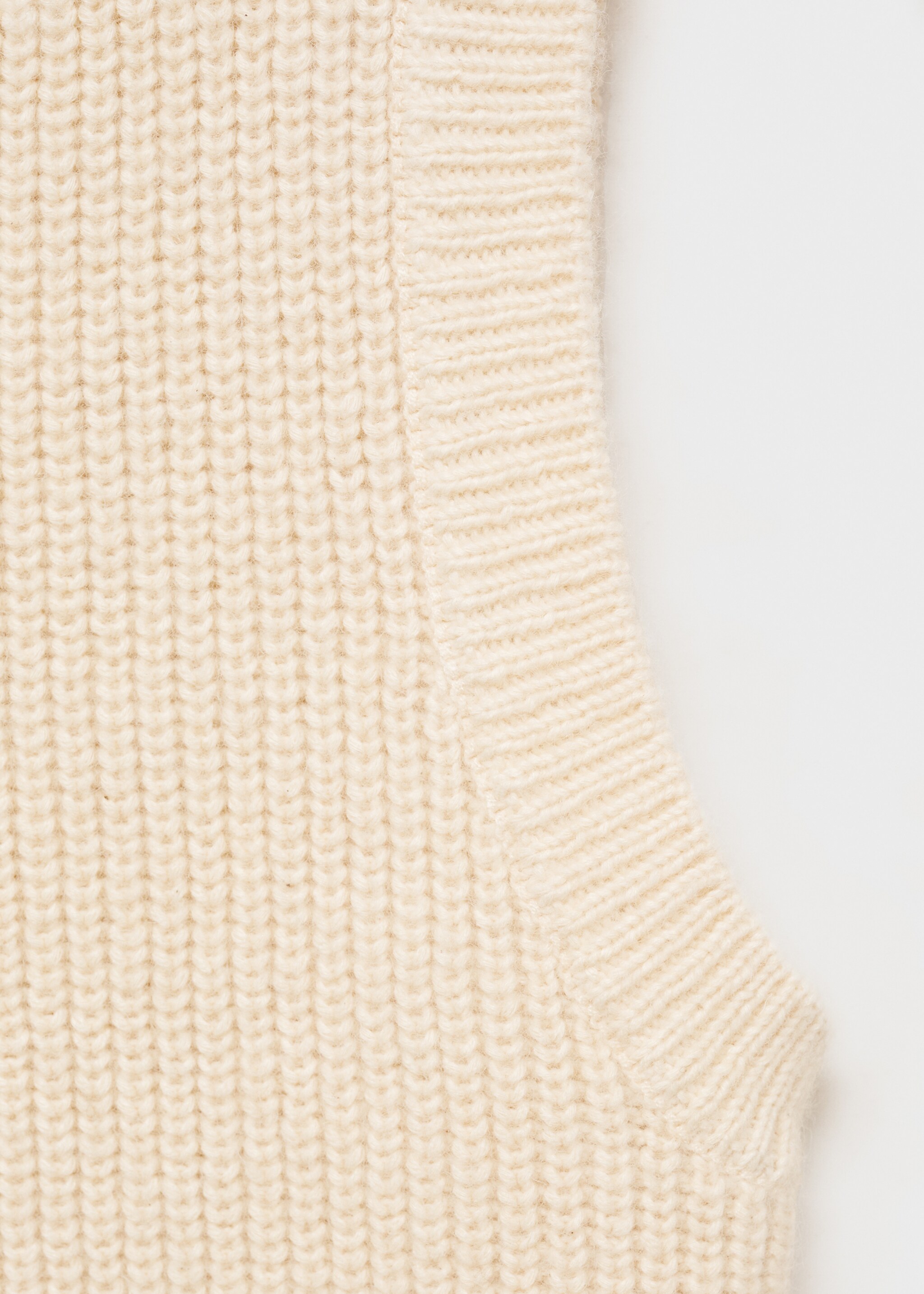 Top laine mélangée maille côtelée - Détail de l'article 0, Écru. Ref: 87083271-00.