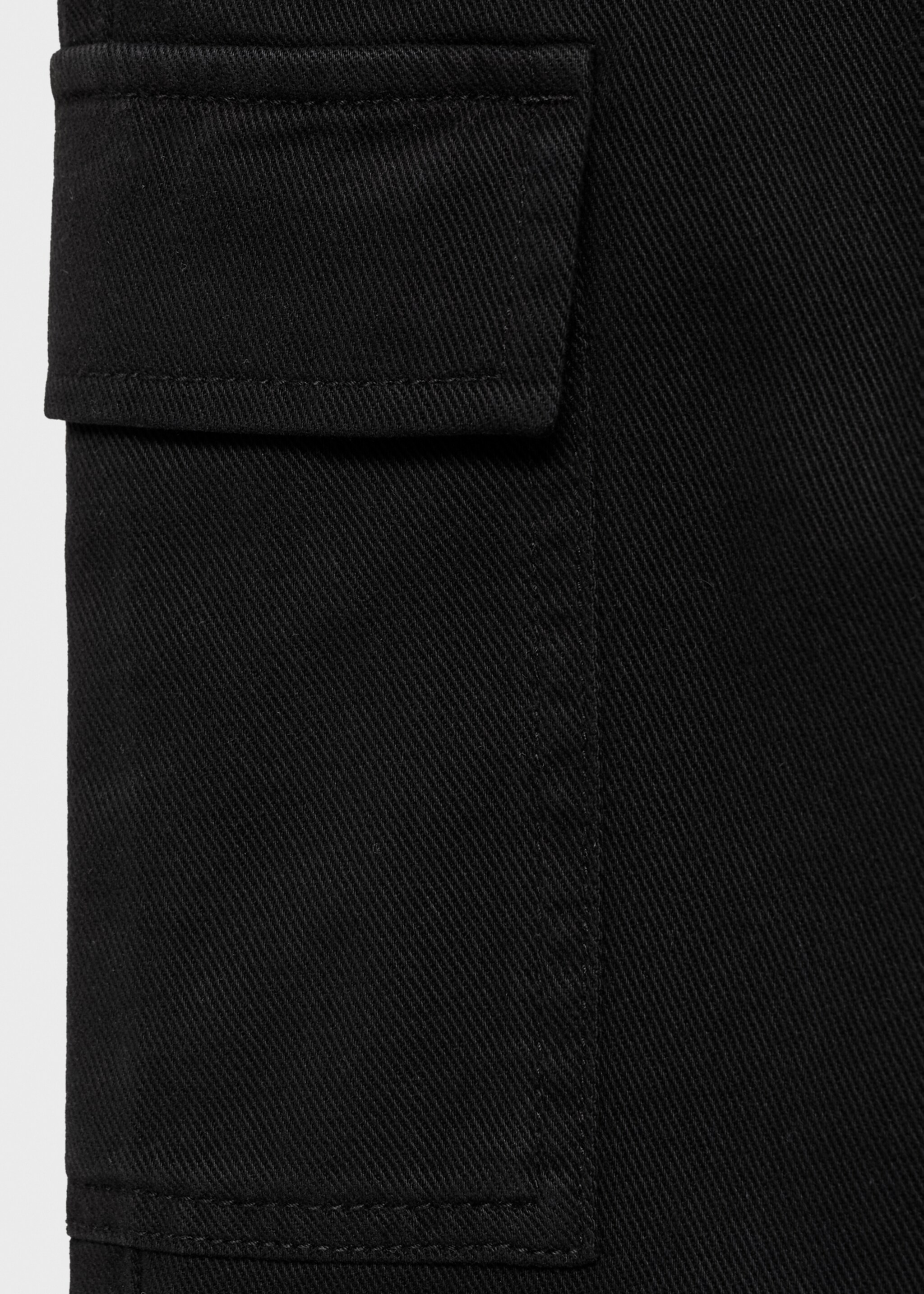 Straight cargo trousers - Details of the article 0, Black. Ref: 87083272-00.