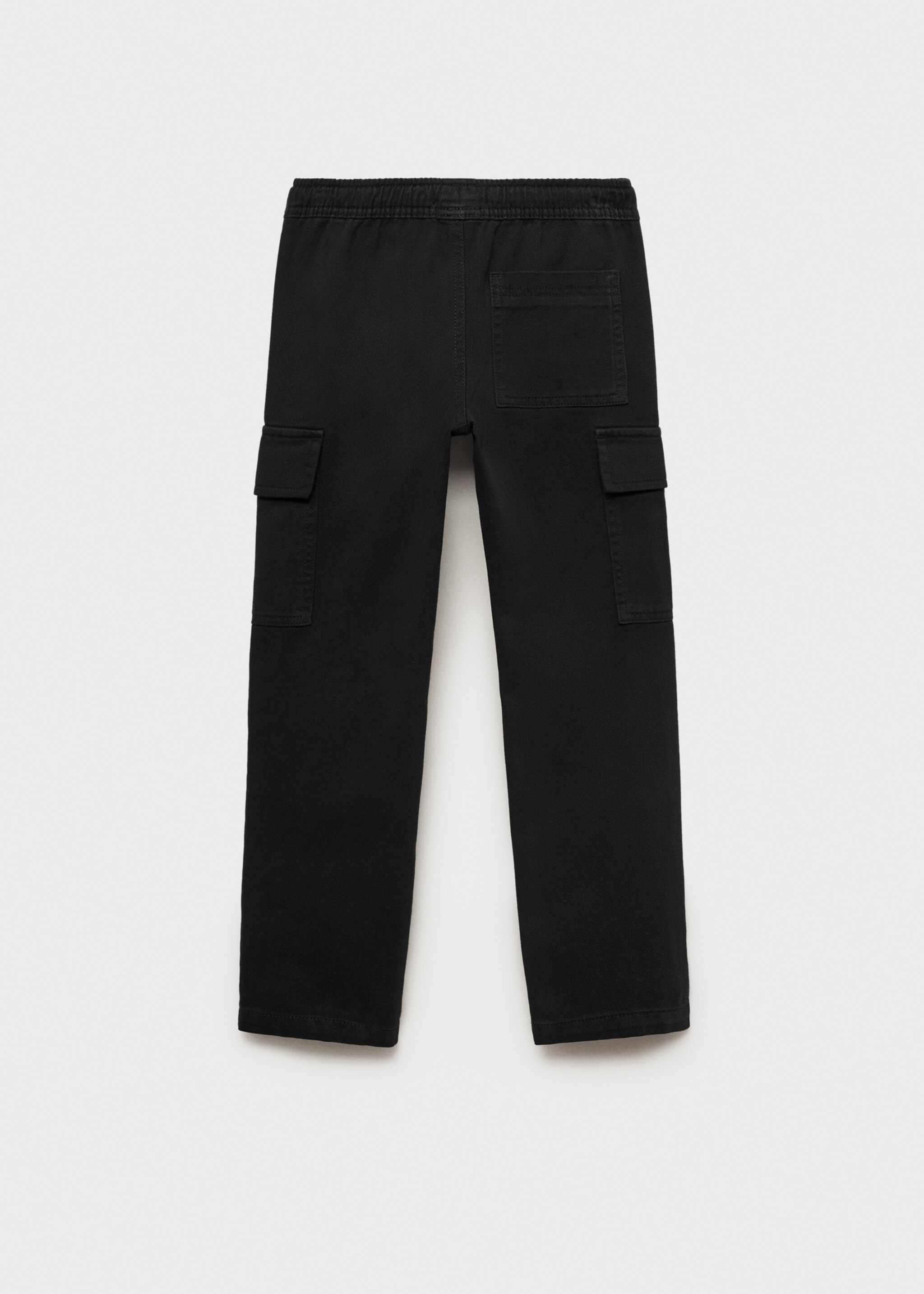Straight cargo trousers - Reverse of the article, Black. Ref: 87083272-00.