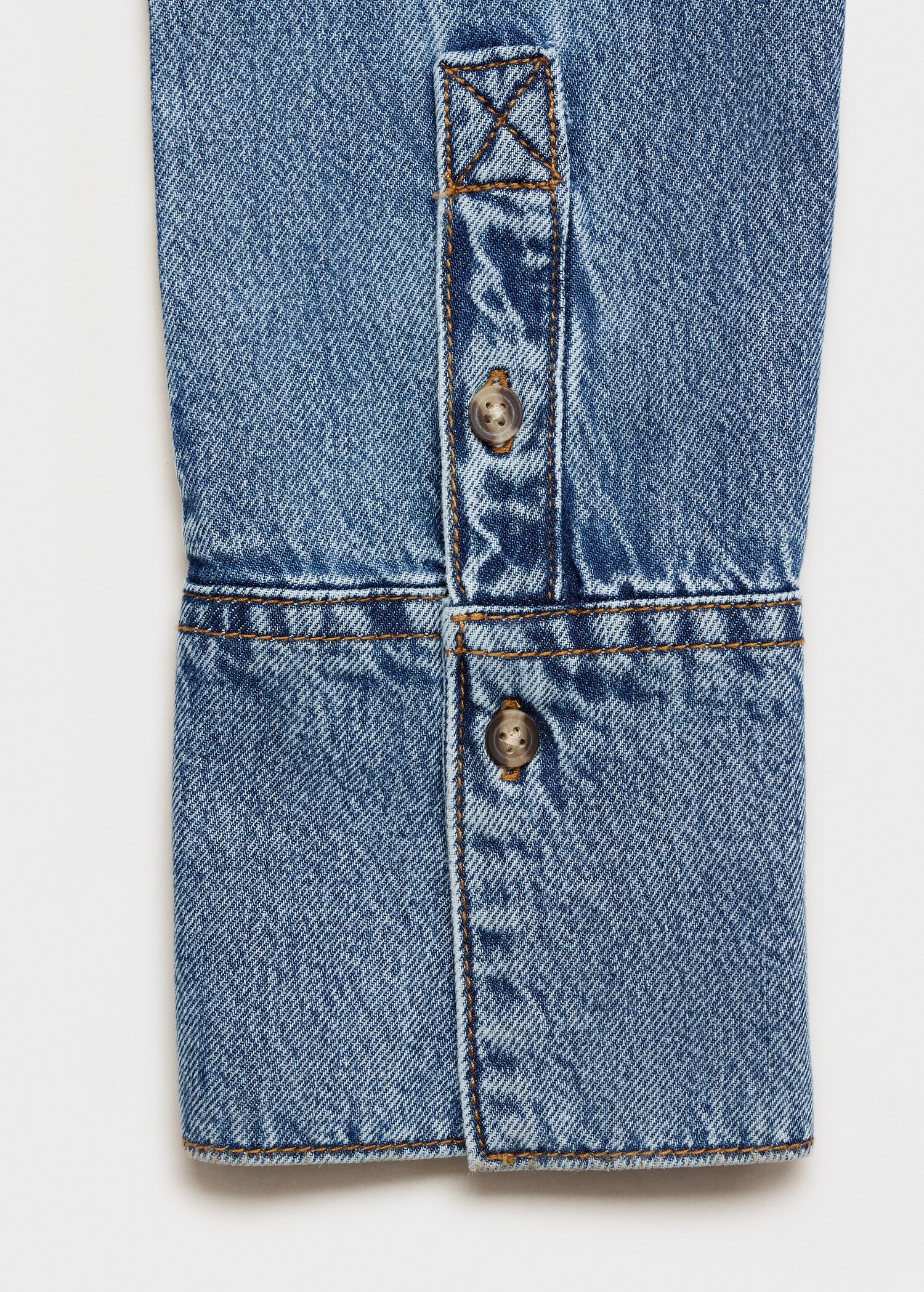 Denim shirt with bow - Details of the article 0