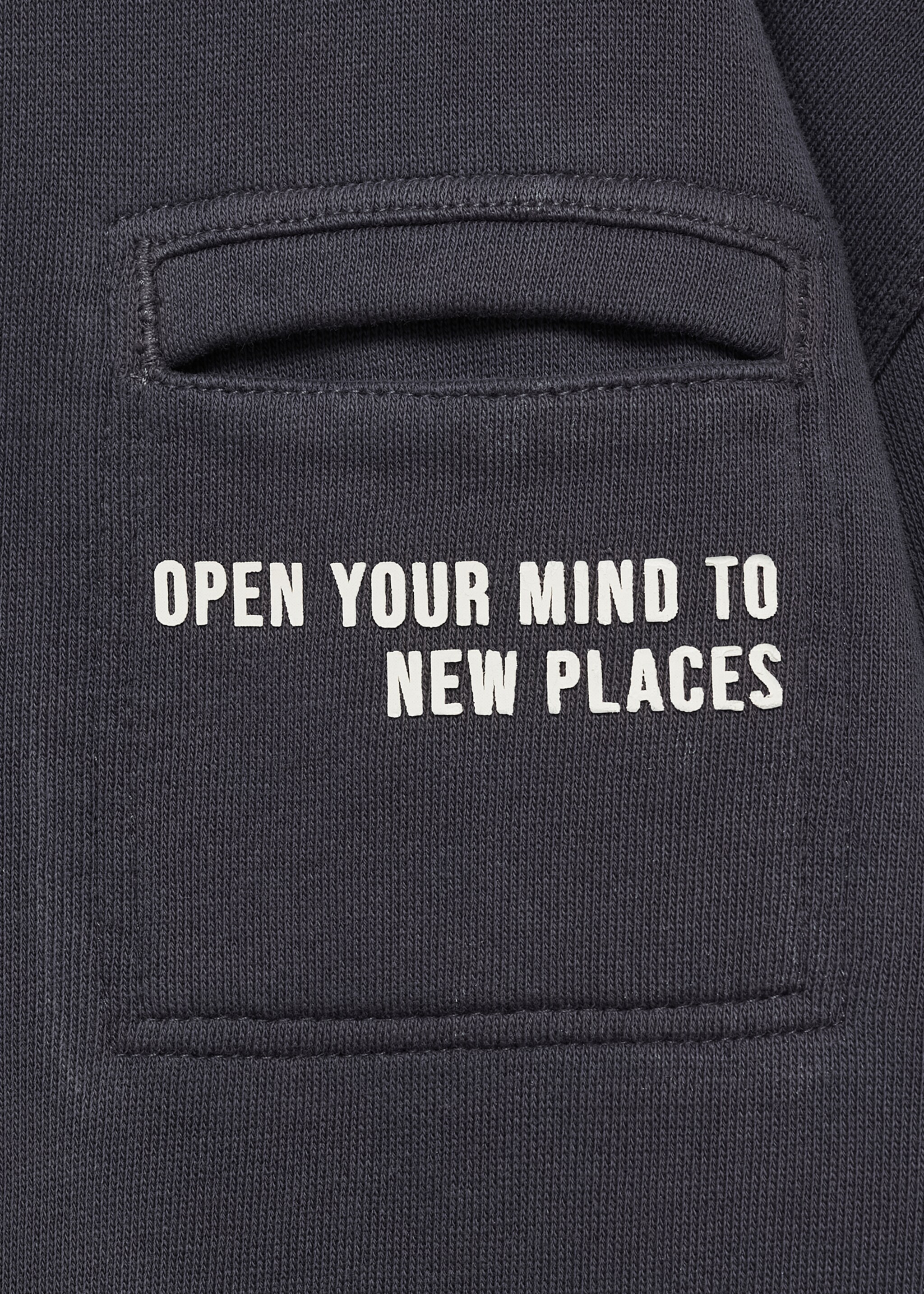 Pocket cotton sweatshirt - Details of the article 0, Charcoal. Ref: 87083276-00.