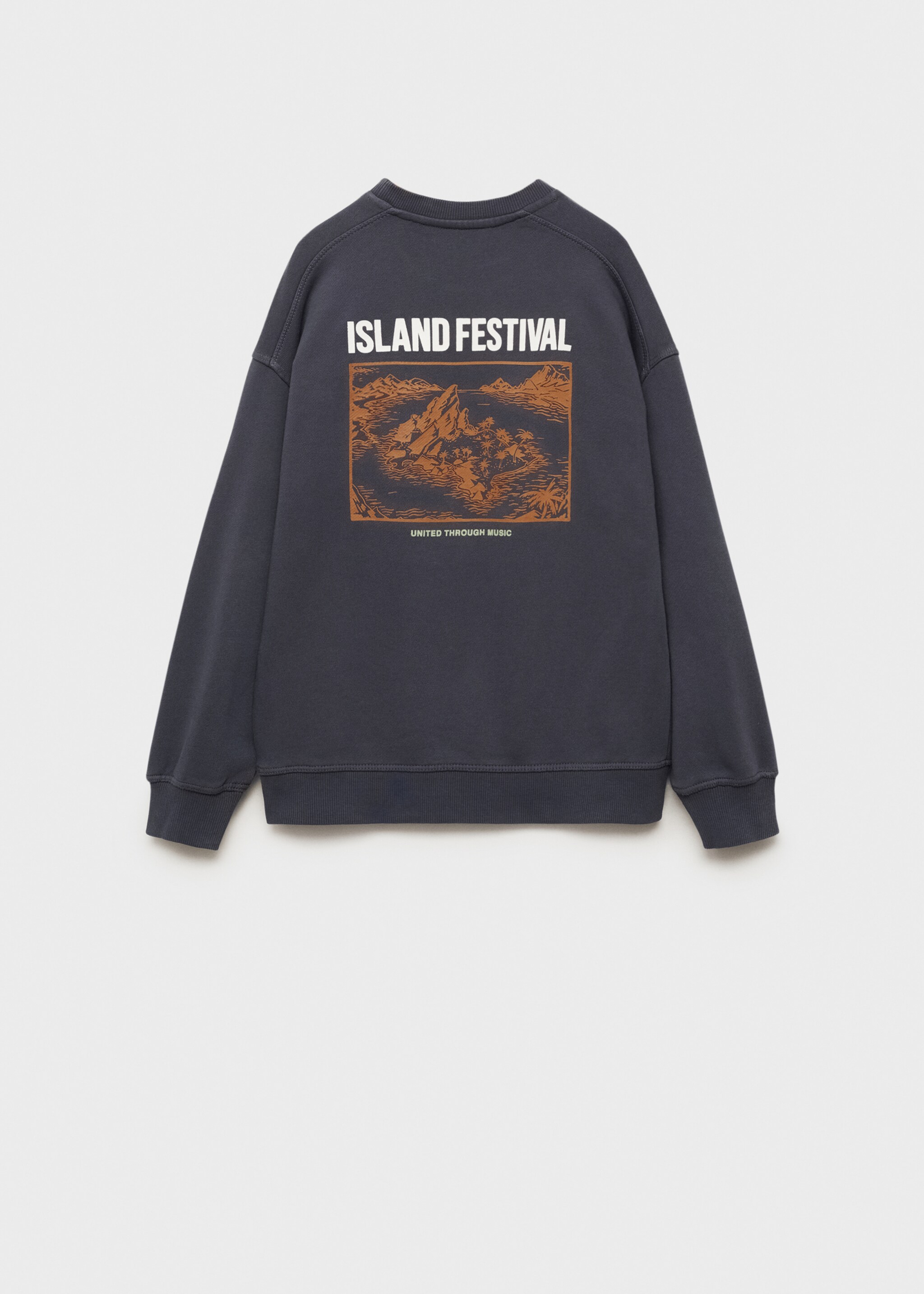 Pocket cotton sweatshirt - Reverse of the article, Charcoal. Ref: 87083276-00.