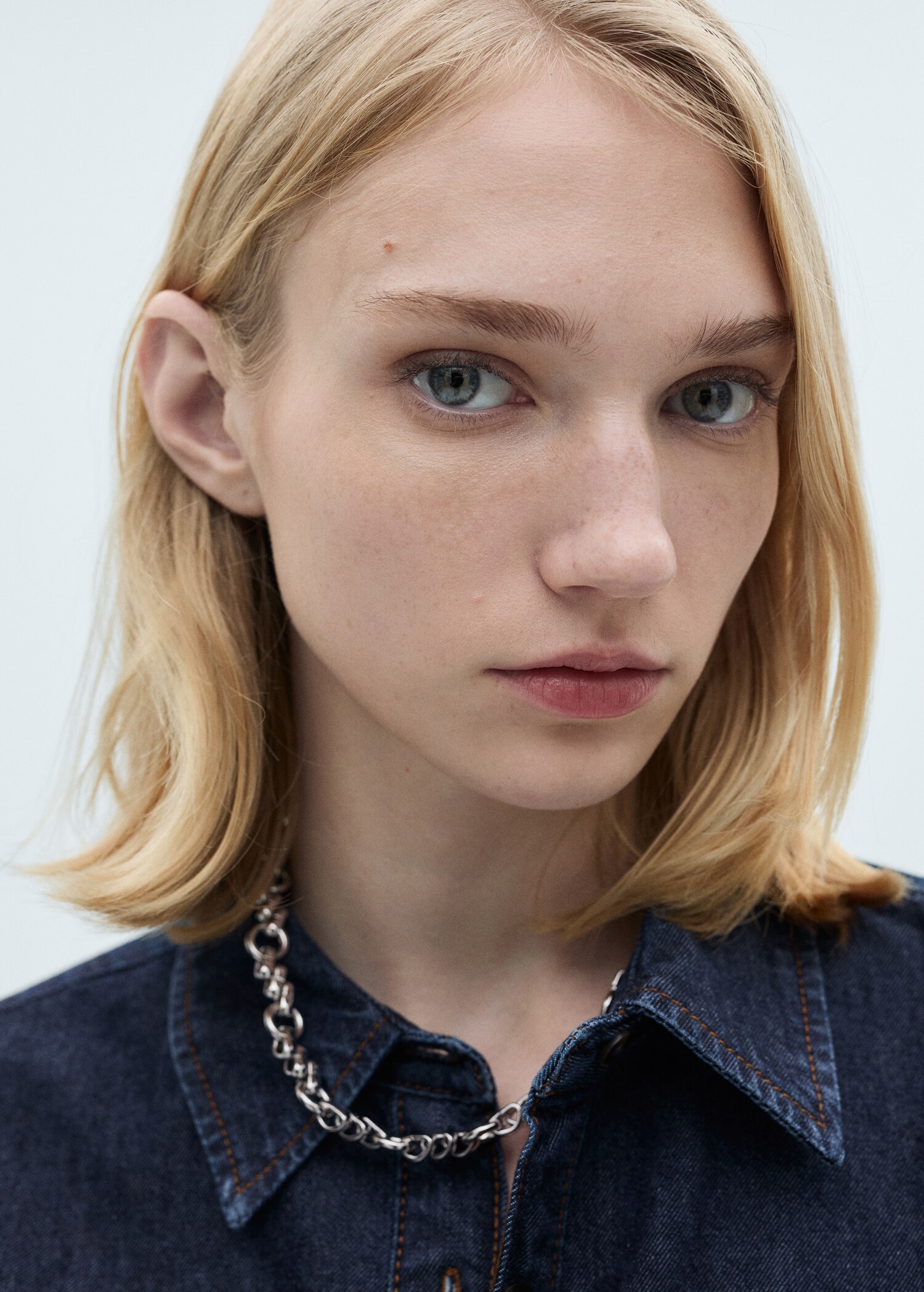 Rinse-wash denim shirt - Details of the article 1