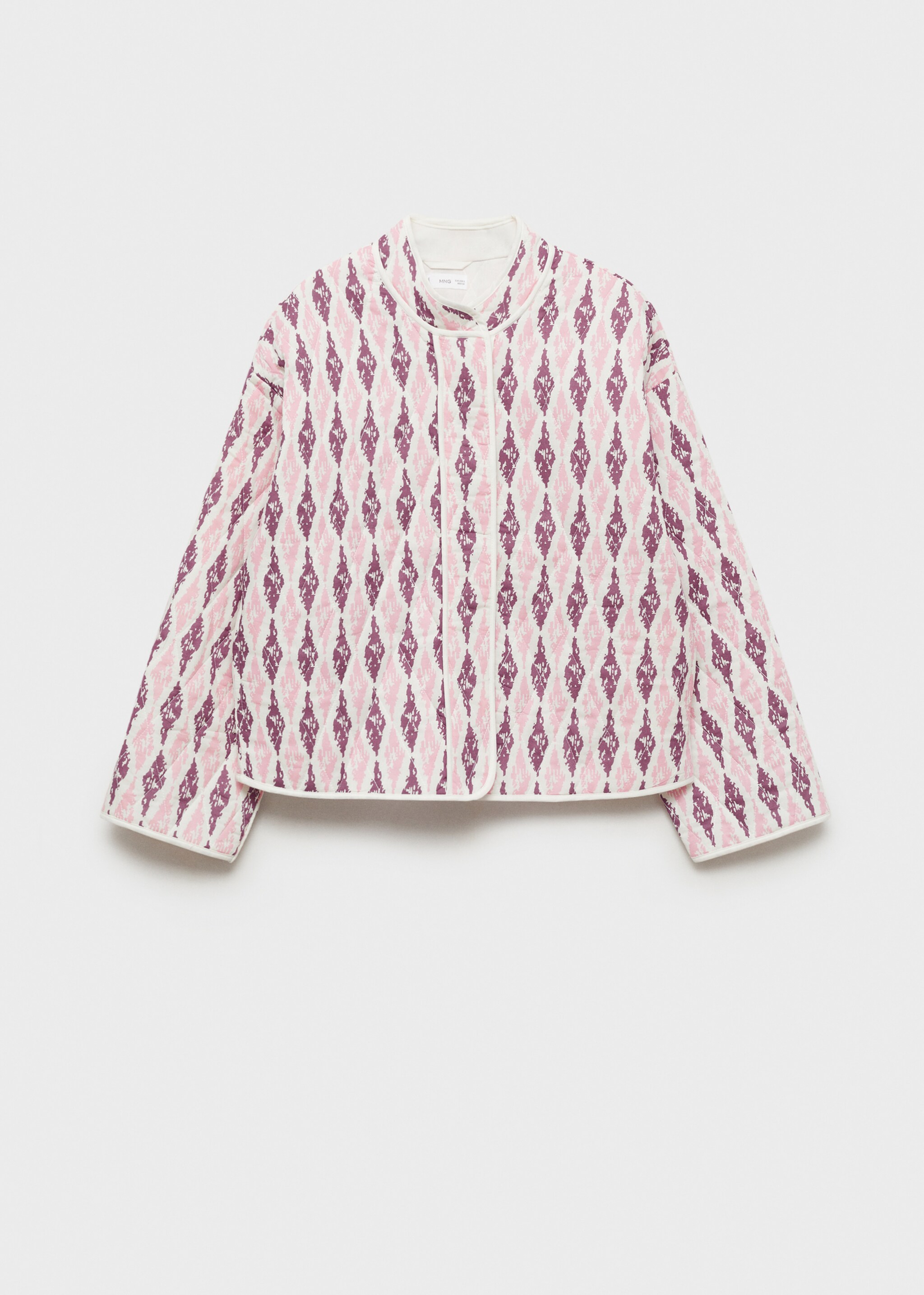 Quilted cotton jacket - Article without model, Pastel Pink. Ref: 87083278-00.