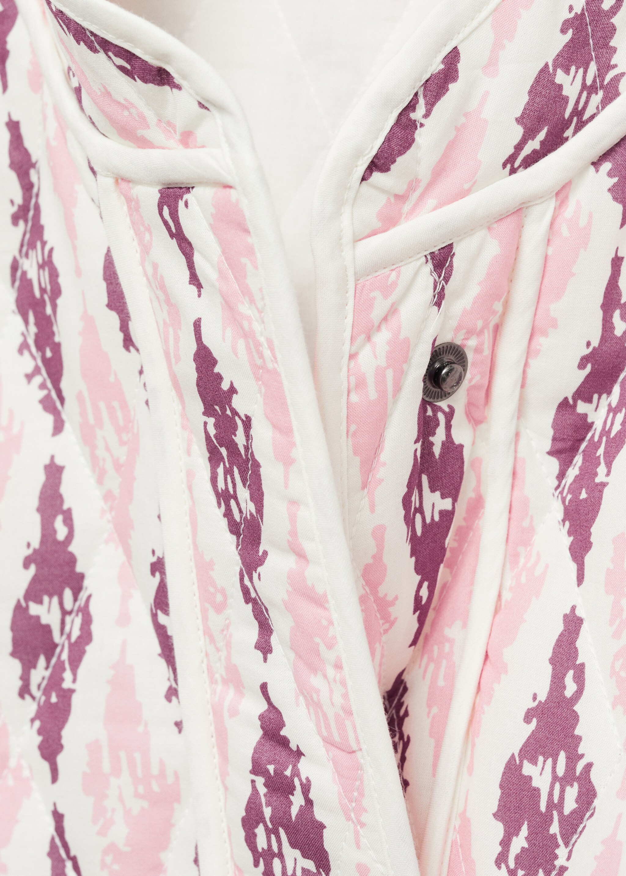 Quilted cotton jacket - Details of the article 8, Pastel Pink. Ref: 87083278-00.