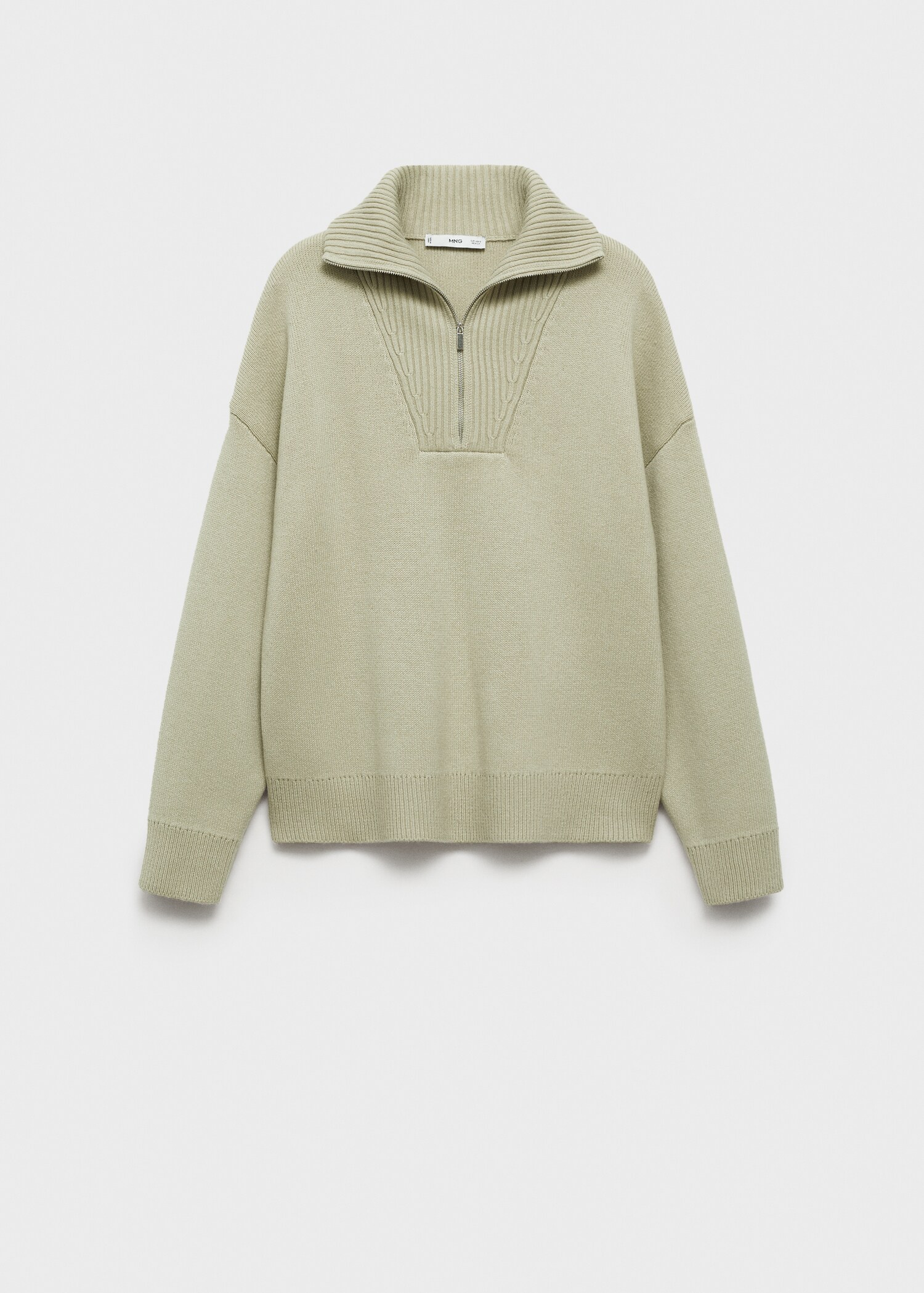 Svetr ze směsi vlny na zip - Zboží bez modelu