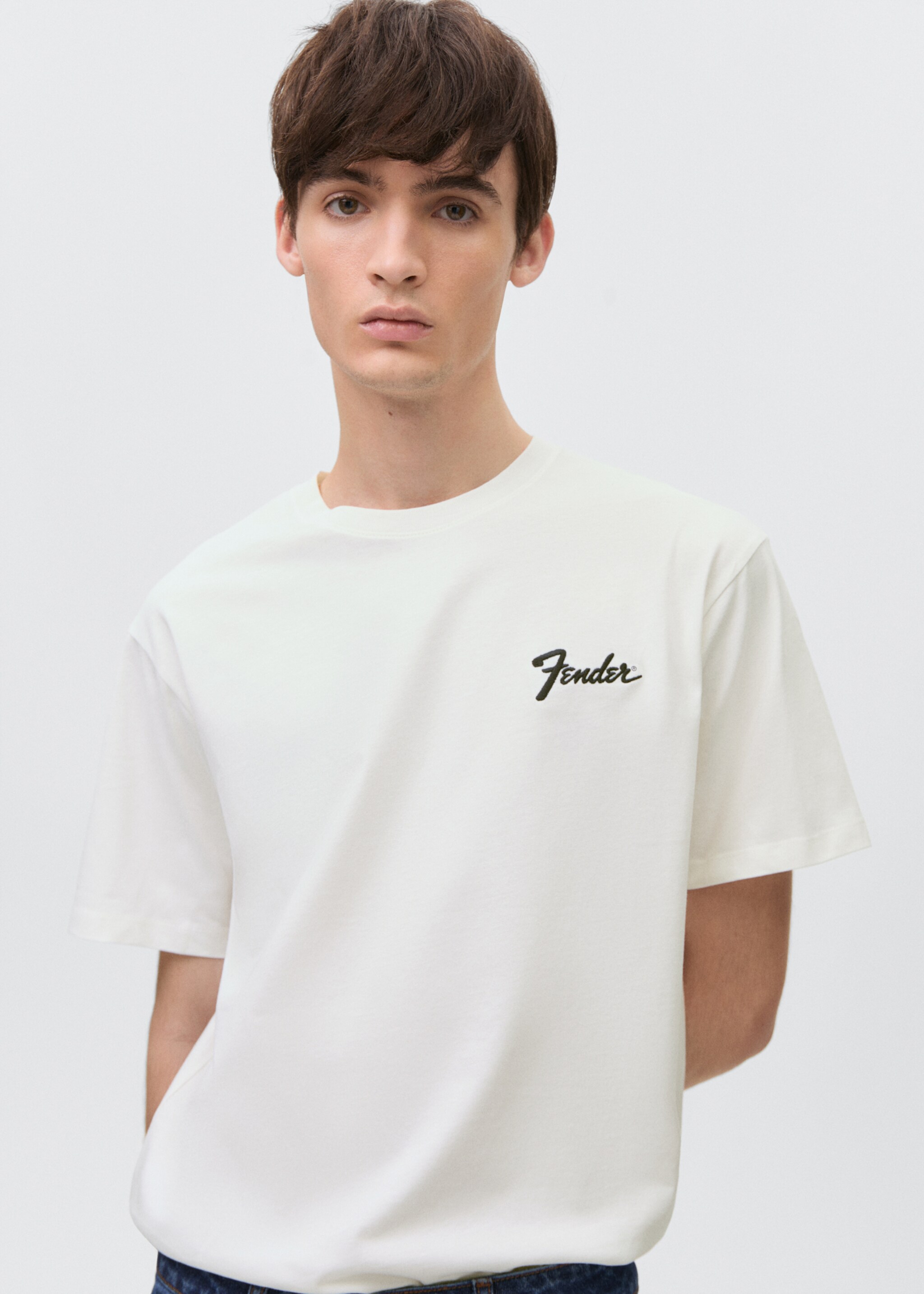 Samarreta estampada màniga curta - Pla mig, Blanc trencat. Ref: 87083283-00.