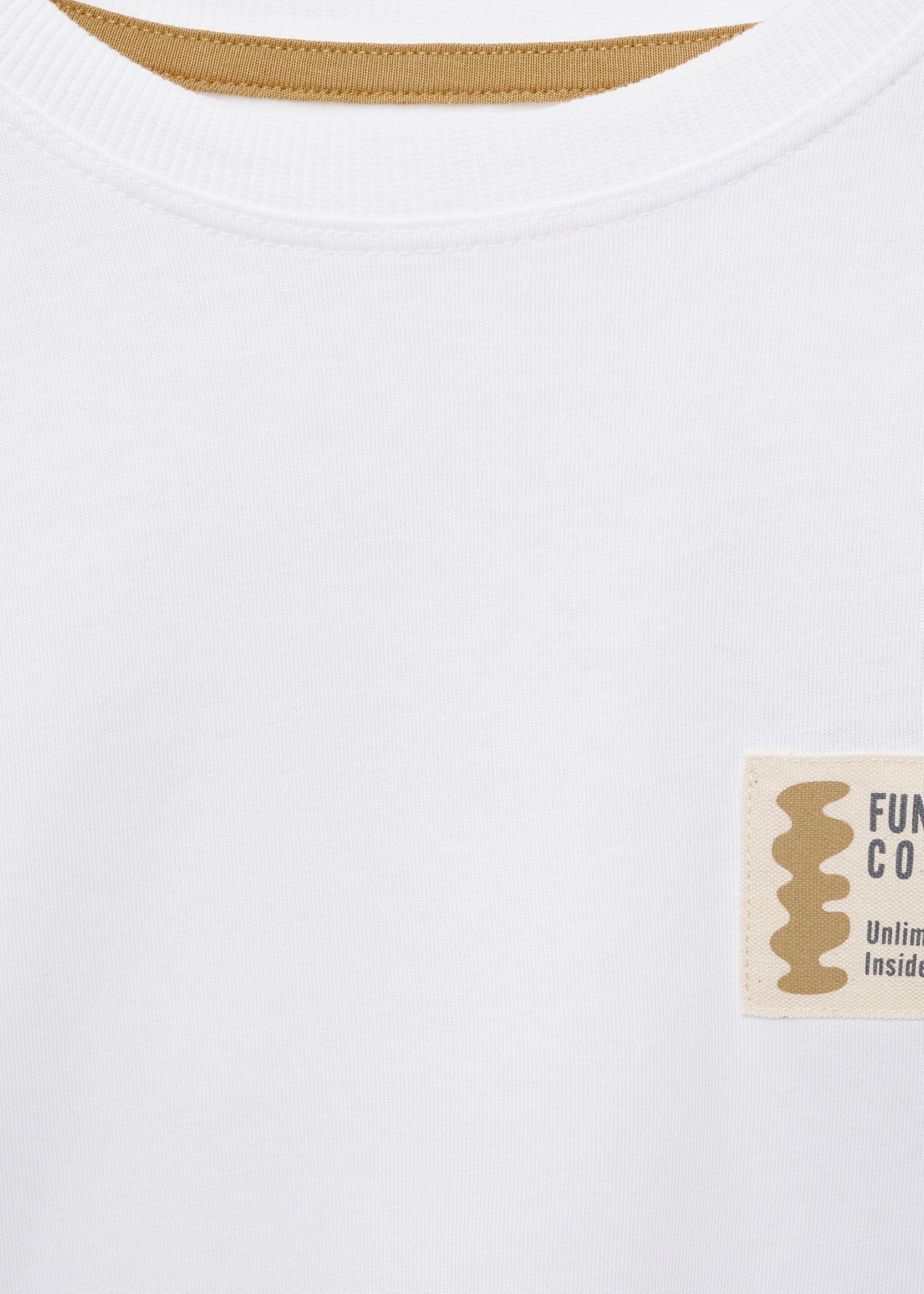 Printed cotton-blend T-shirt - Details of the article 8, Off White. Ref: 87083284-00.