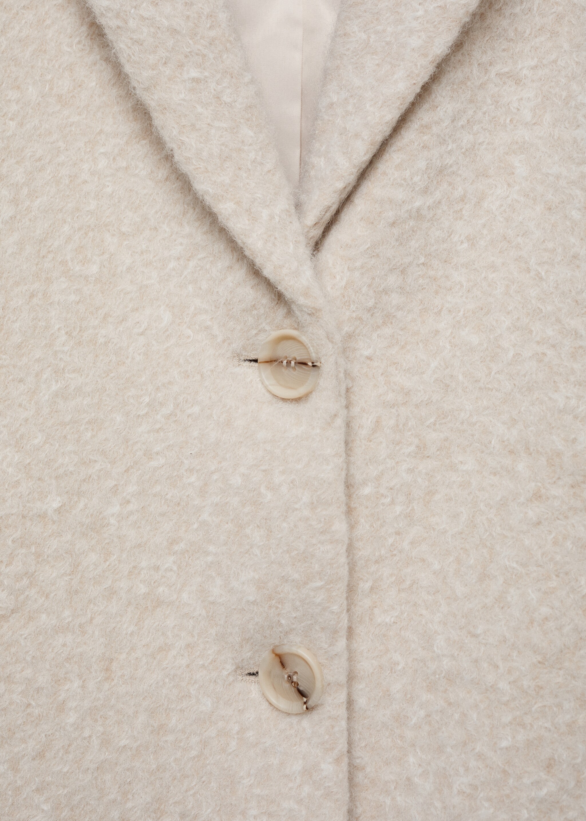 Langer Oversized-Bouclé-Mantel - Detail des Artikels 0, Beige. Ref: 87083285-00.