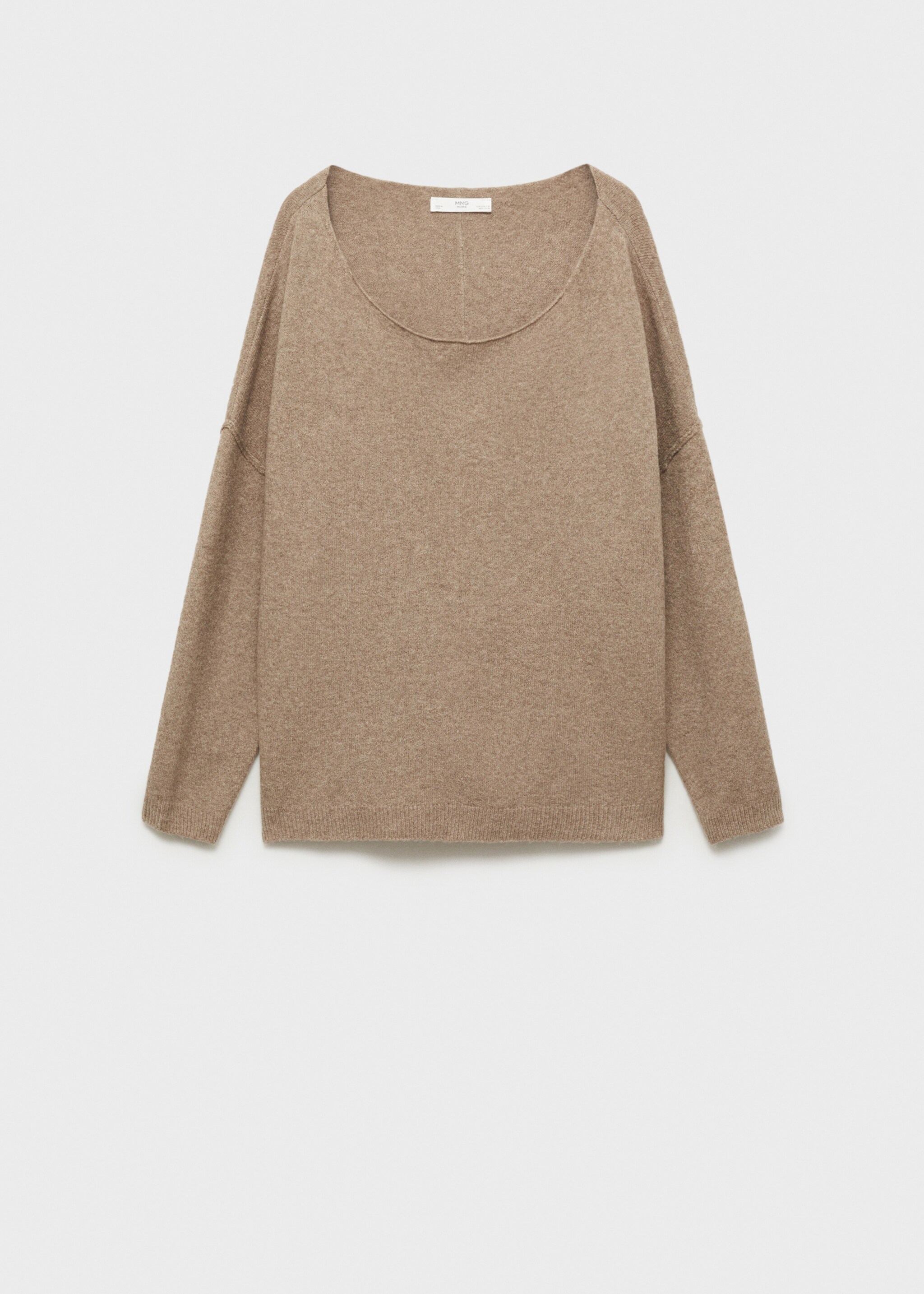 Oversize knit sweater - Article without model, Tobacco Brown. Ref: 87083286-00.