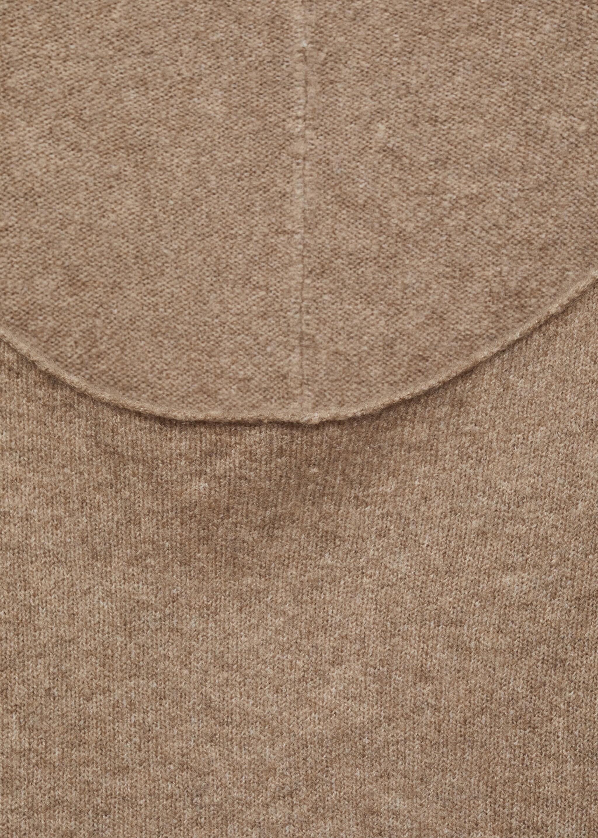 Oversize knit sweater - Details of the article 8, Tobacco Brown. Ref: 87083286-00.