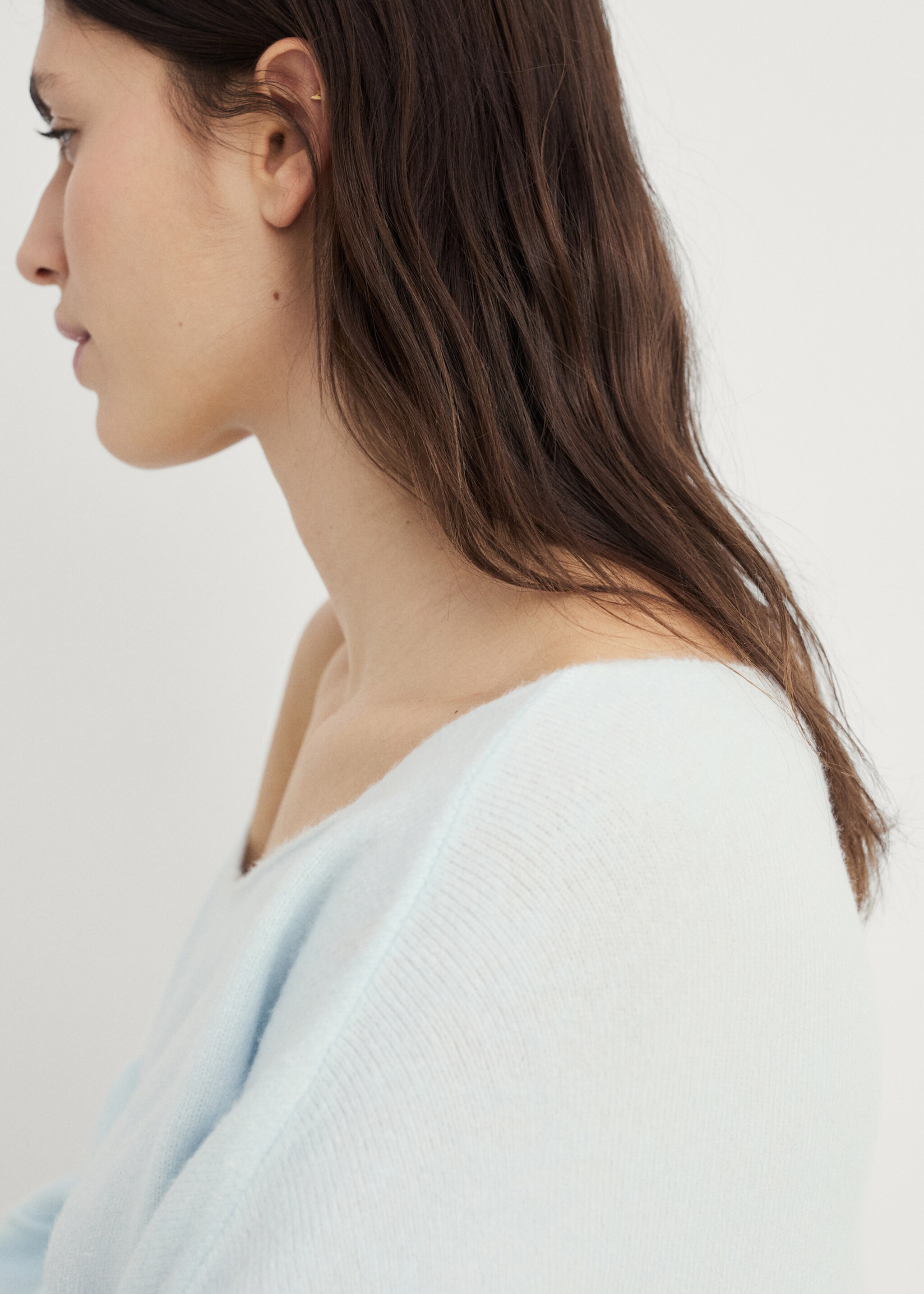 Oversize knit sweater - Details of the article 1, Pastel Green. Ref: 87083286-00.