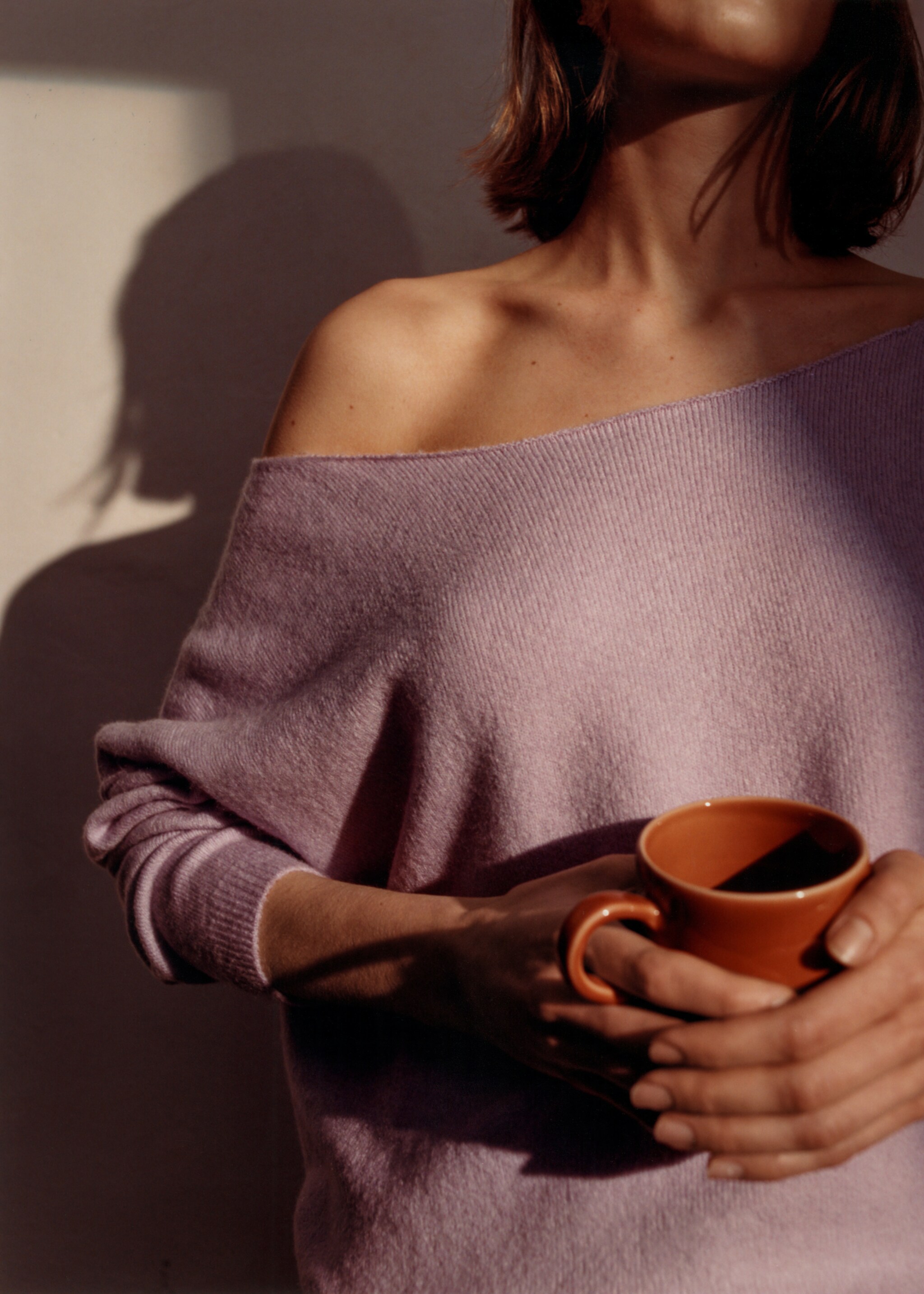 Úpletový svetr oversize - Detail zboží 6, Levandule. Ref: 87083286-00.