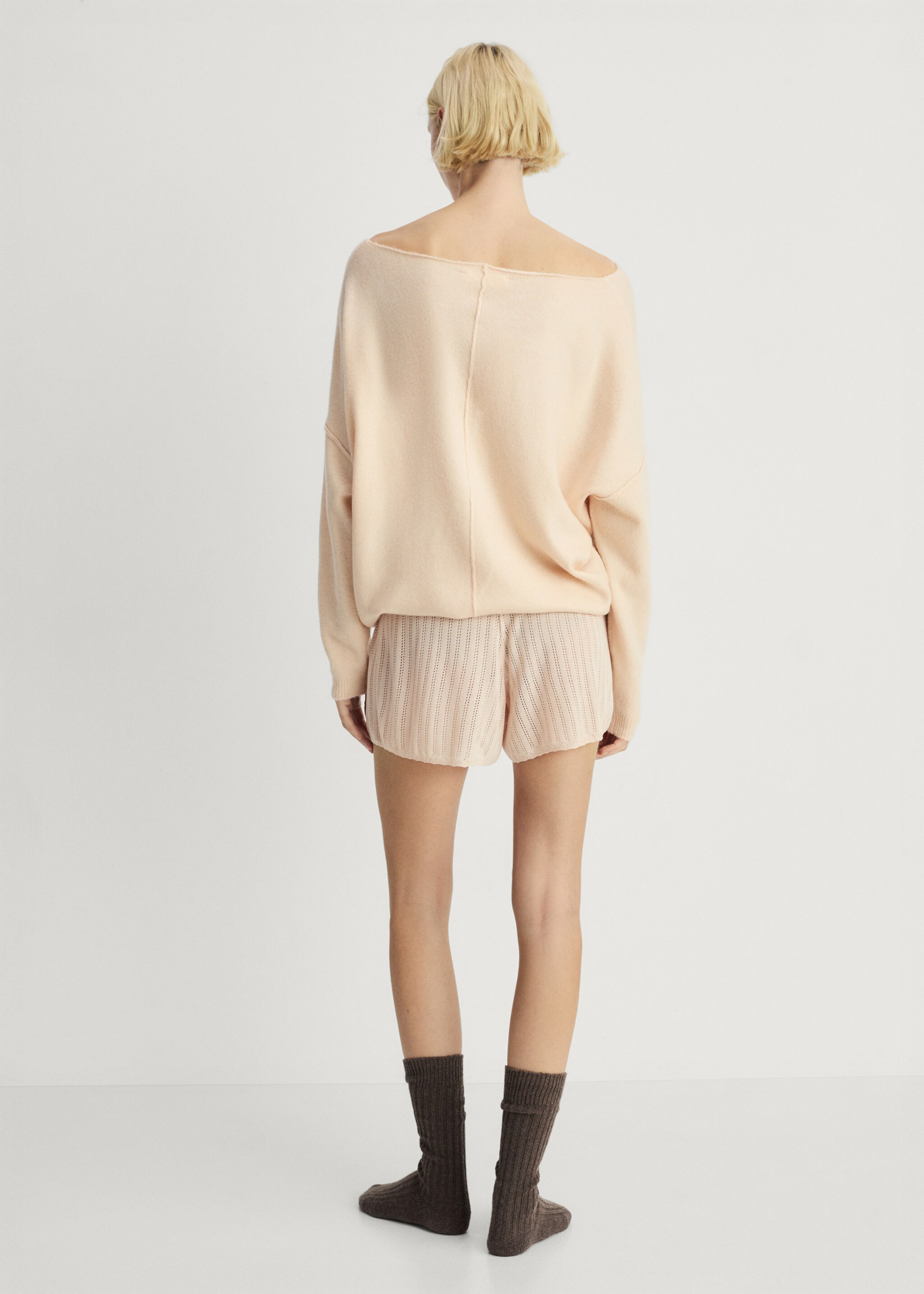 Pullover maglia oversize - Retro dell'articolo, Rosa chiaro. Ref: 87083286-00.