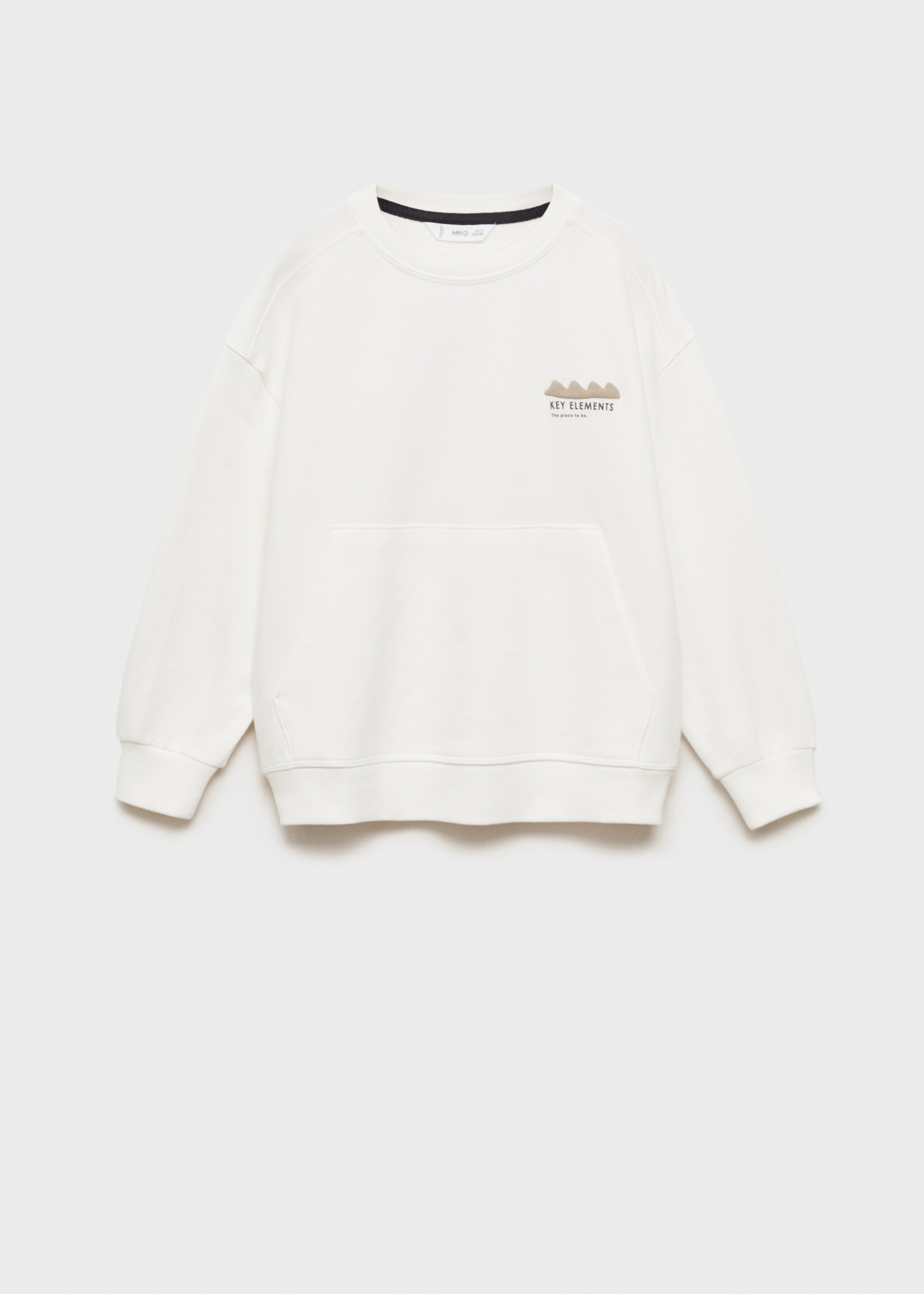 Printed embossed sweatshirt - Article without model, Off White. Ref: 87083287-00.
