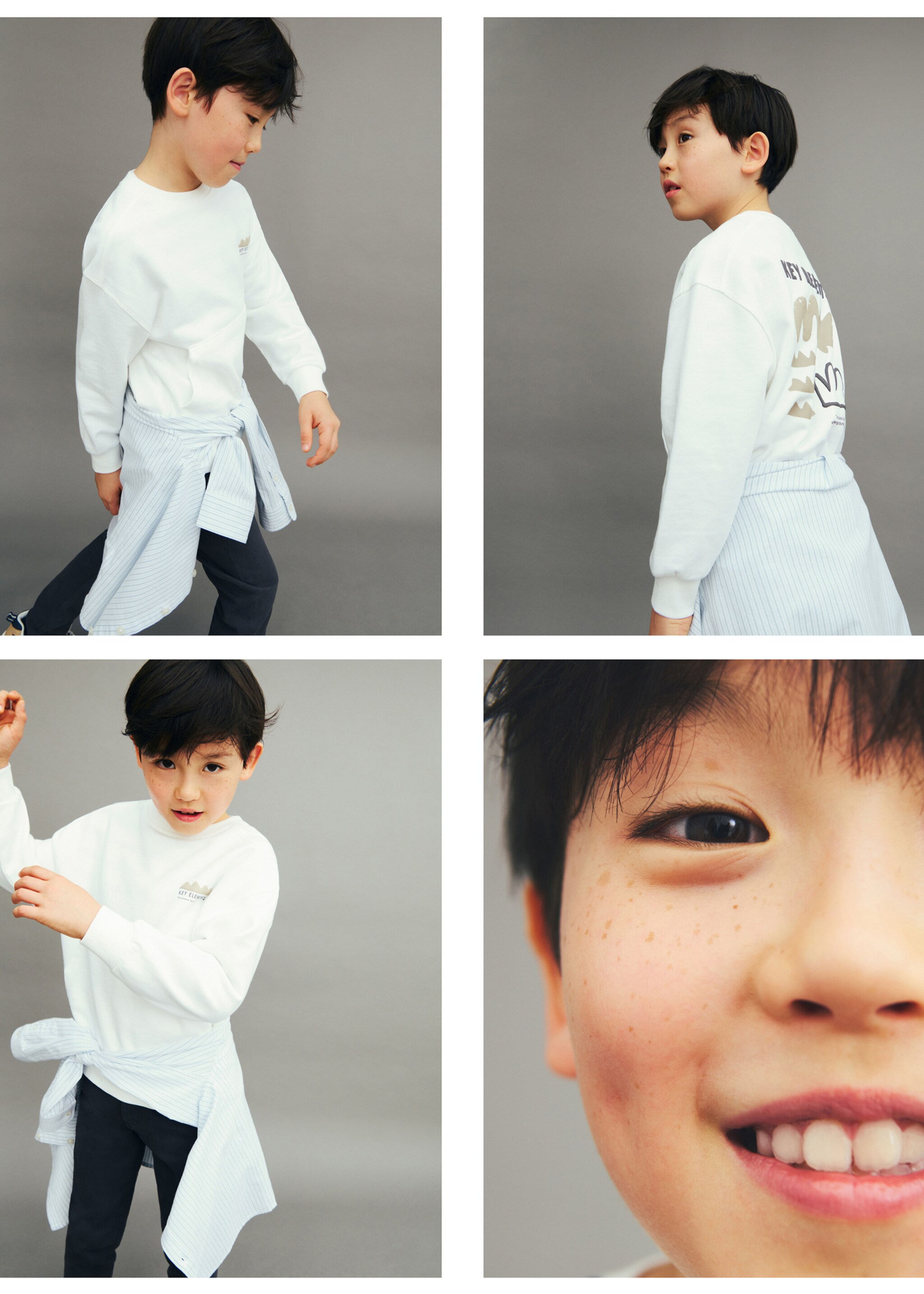 Printed embossed sweatshirt - Details of the article 5, Off White. Ref: 87083287-00.