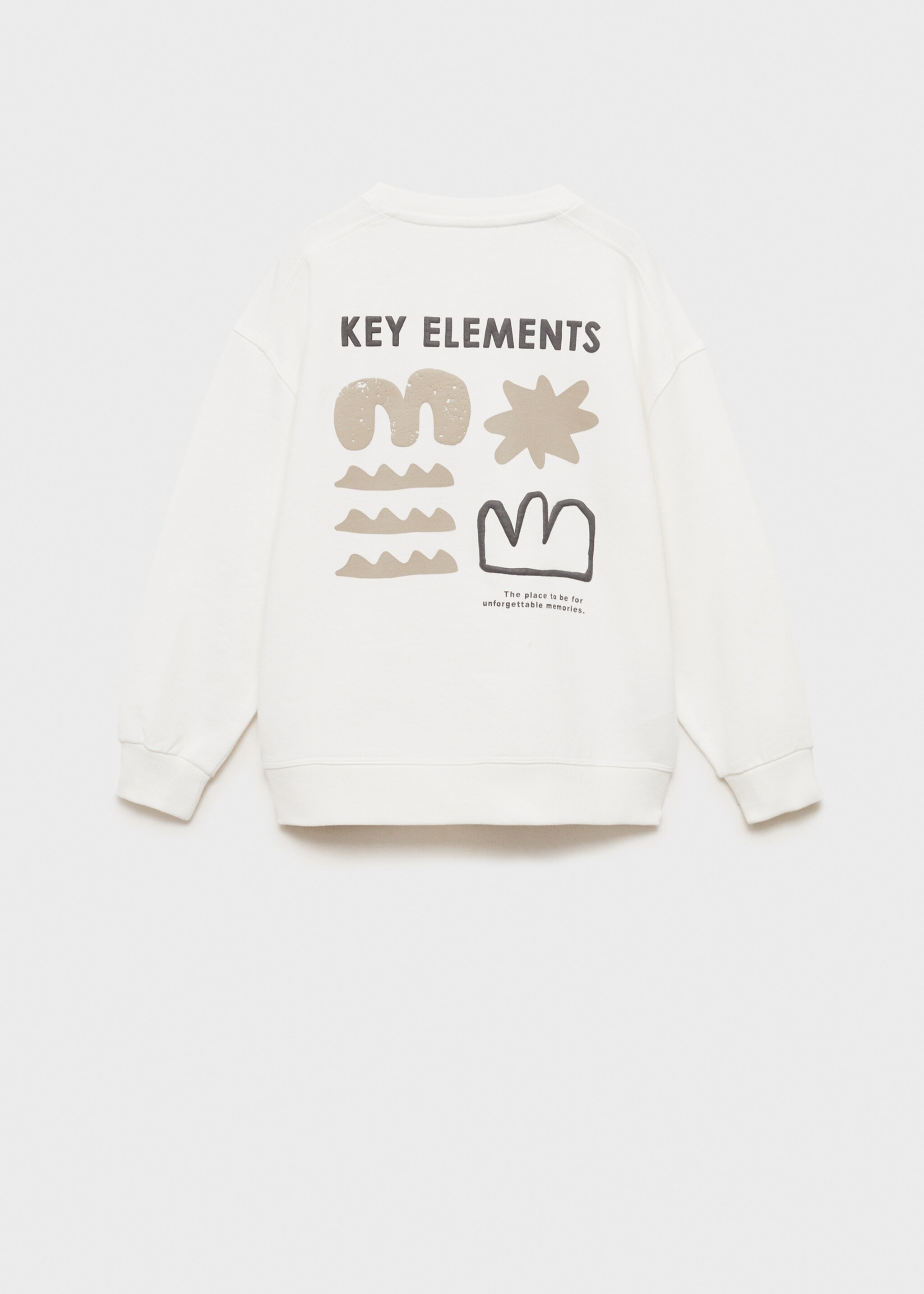 Printed embossed sweatshirt - Reverse of the article, Off White. Ref: 87083287-00.