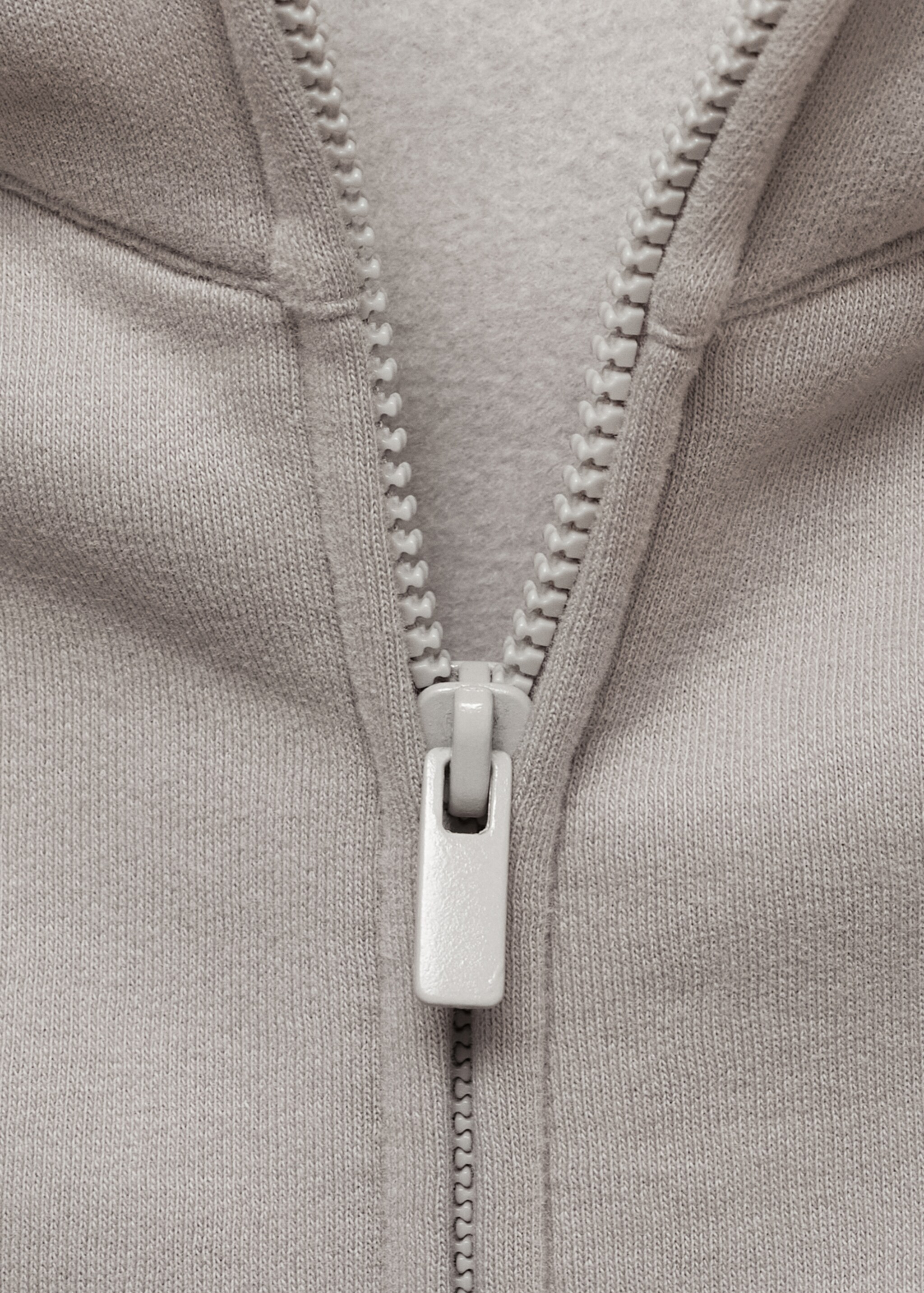 Cropped sweatshirt hoodie - Details of the article 8, Grey. Ref: 87083293-00.