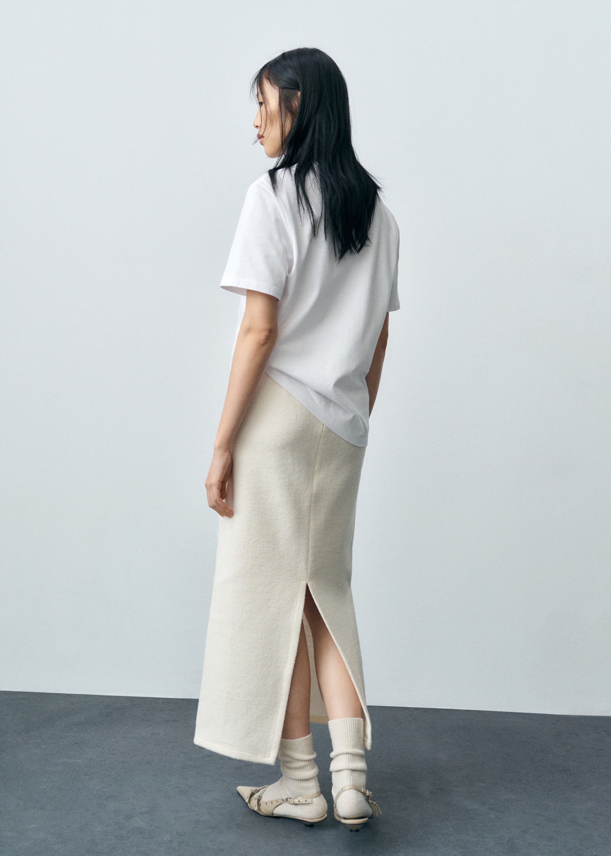 Camiseta algodón manga corta - Reverso del artículo, Blanco. Ref: 87083294-00.