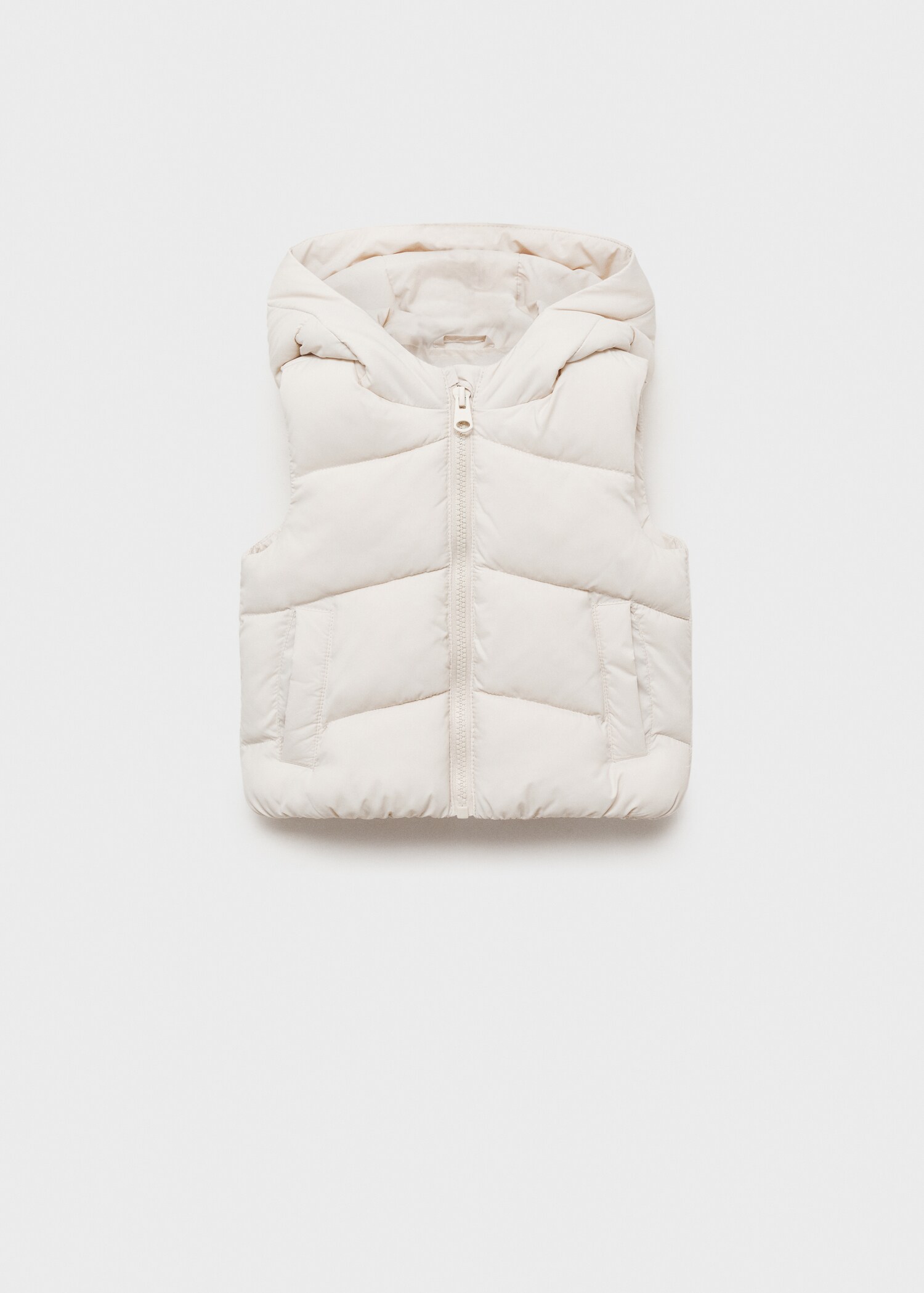 Quilted gilet with hood - Article without model