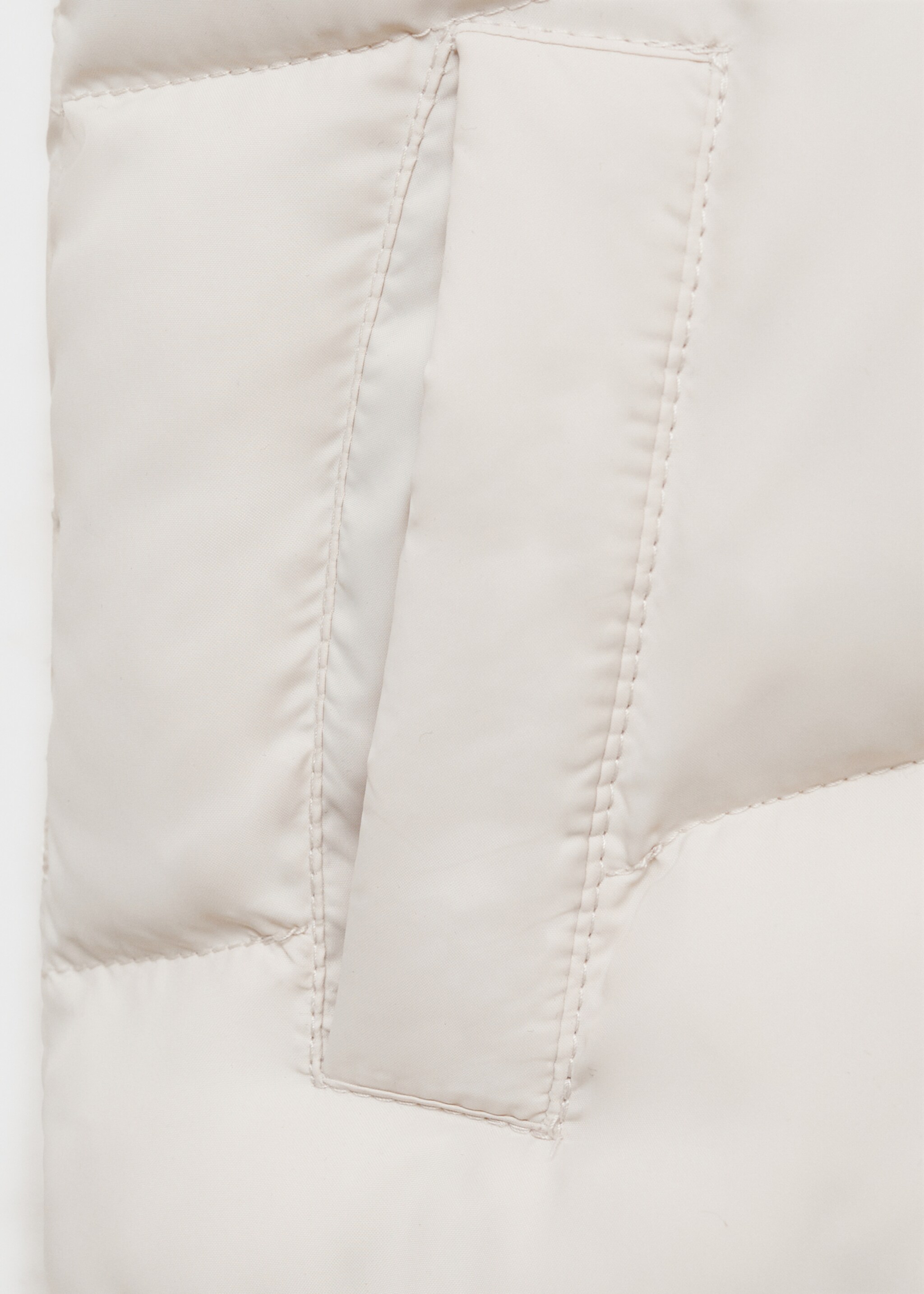 Quilted gilet with hood - Details of the article 0, Ice Grey. Ref: 87083633-00.