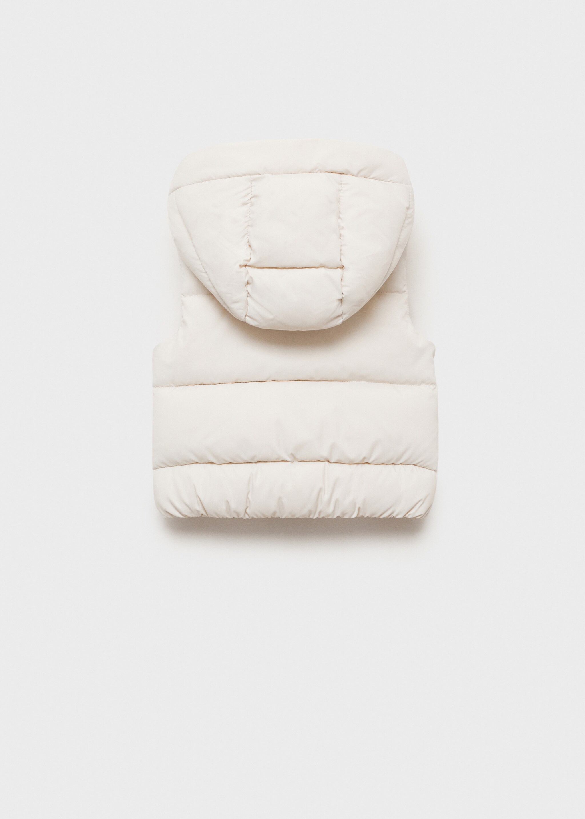 Quilted gilet with hood - Reverse of the article, Ice Grey. Ref: 87083633-00.