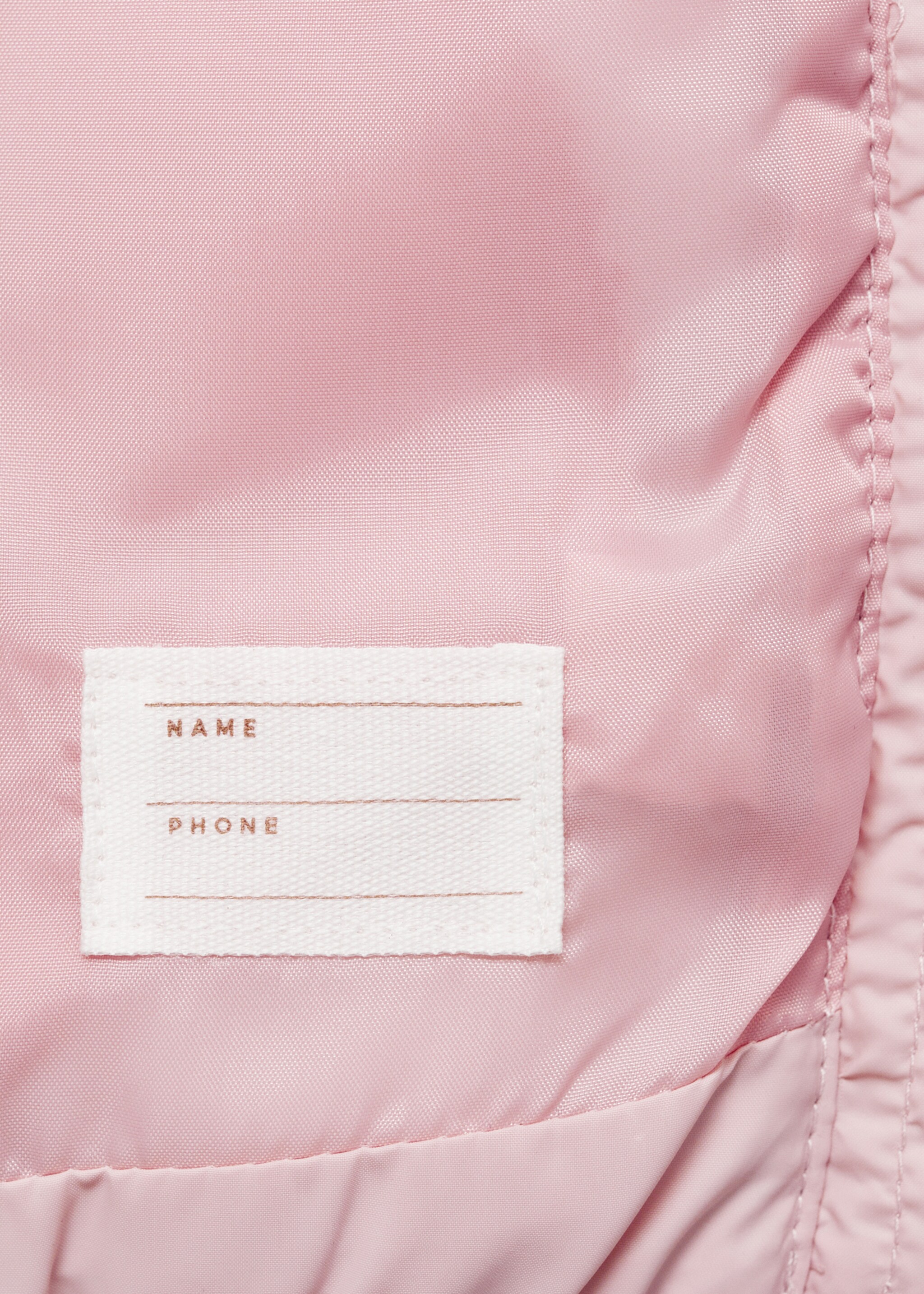 Quilted gilet with hood - Details of the article 8, Pink. Ref: 87083633-00.