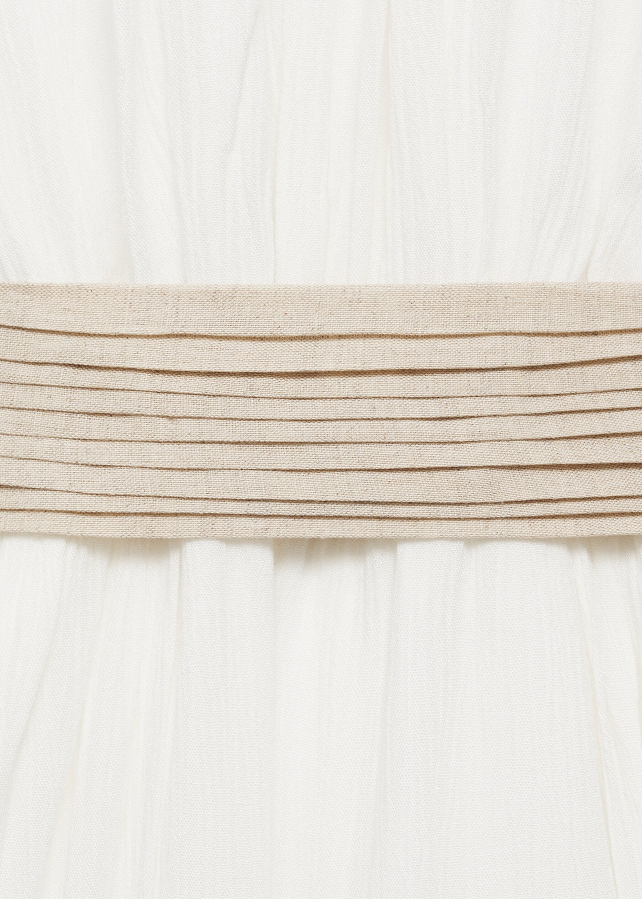 Bow long jumpsuit - Details of the article 0, White. Ref: 87083634-00.