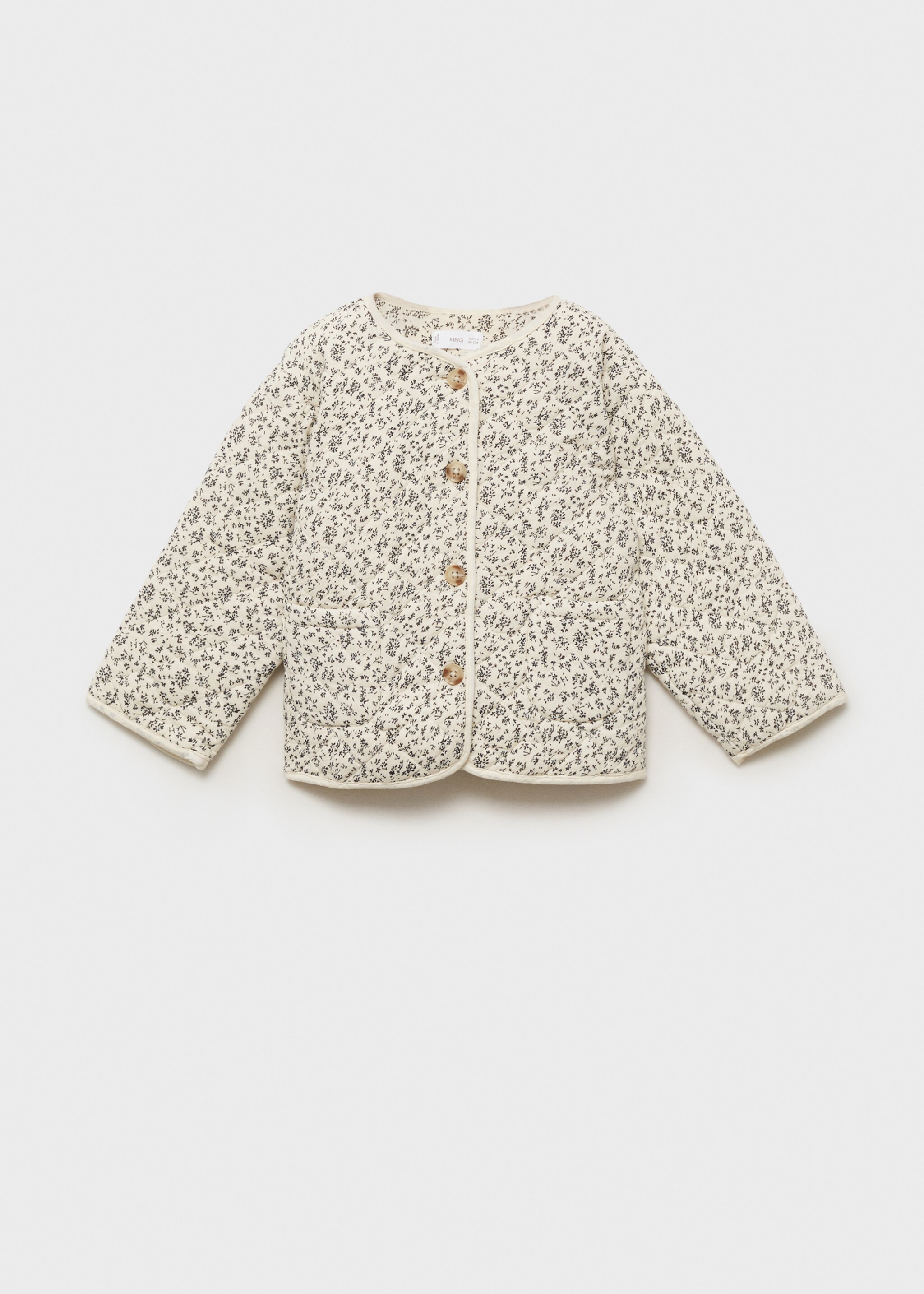 Quilted coat - Article without model, Ecru. Ref: 87083635-00.