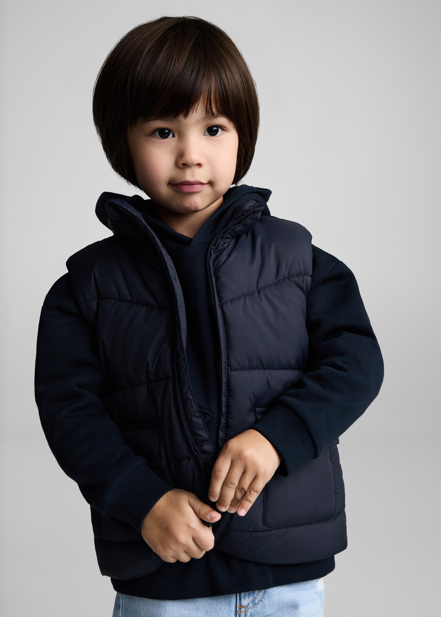 Quilted gilet with pockets - Medium plane