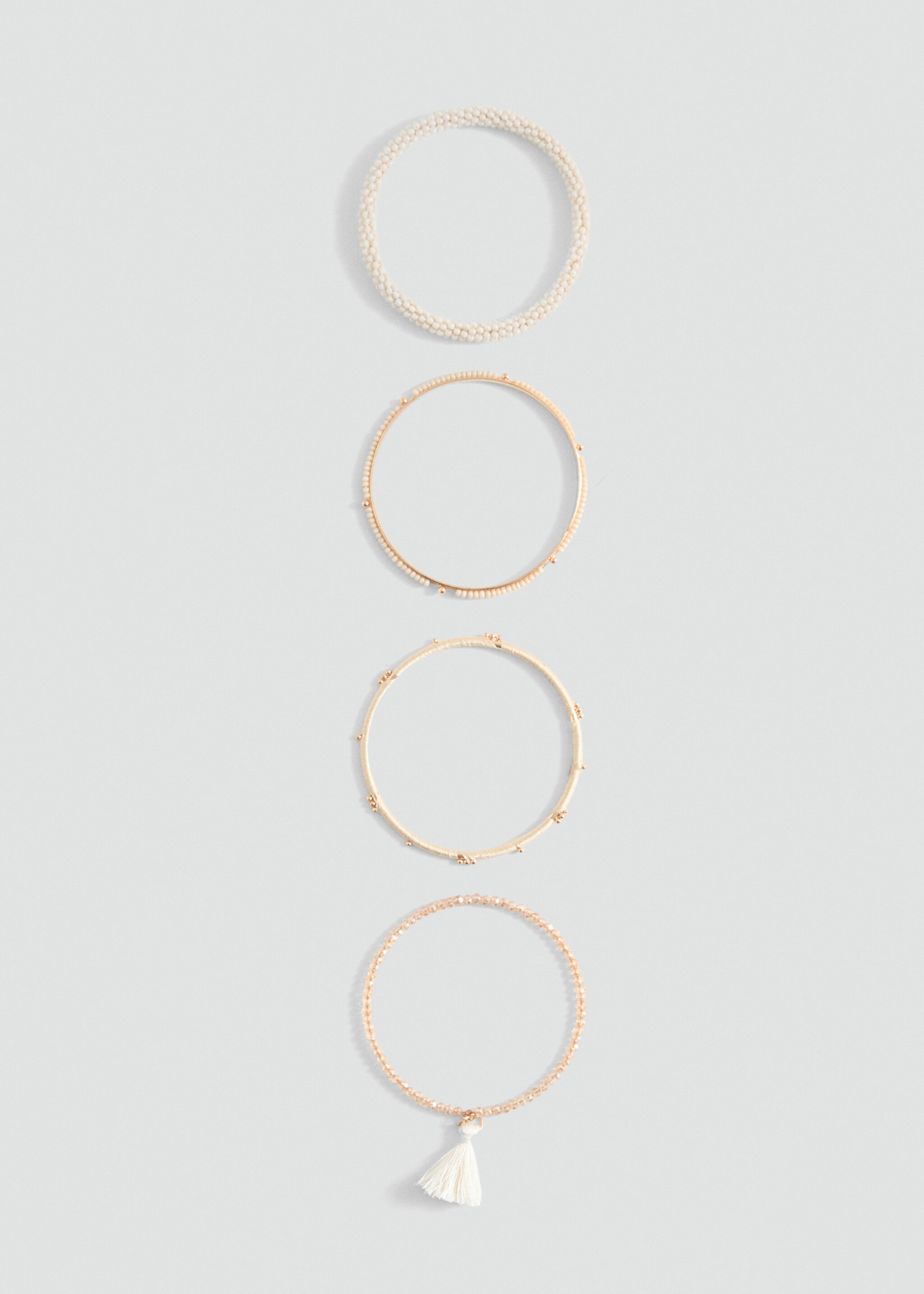 Tassel bracelet set - Article without model, Sand. Ref: 87083647-00.
