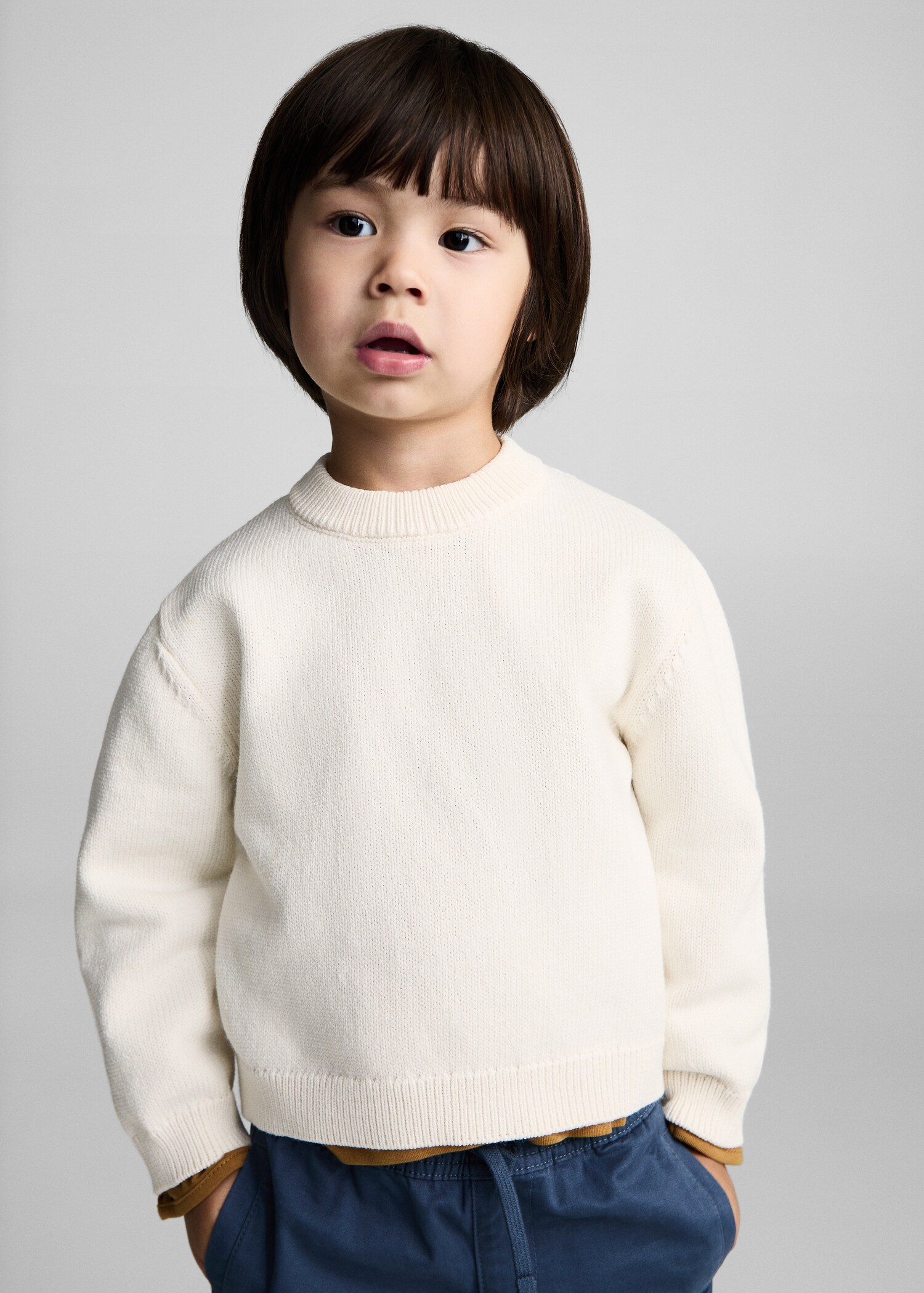 Knitted cotton sweater - Medium plane