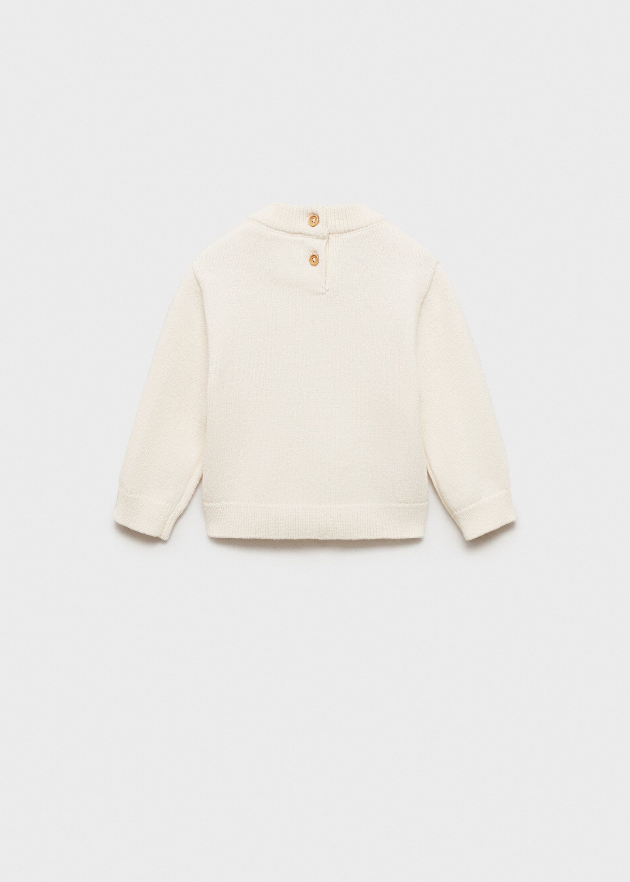 Strickpullover aus Baumwolle - Rückseite des Artikels, Ecru. Ref: 87083651-00.