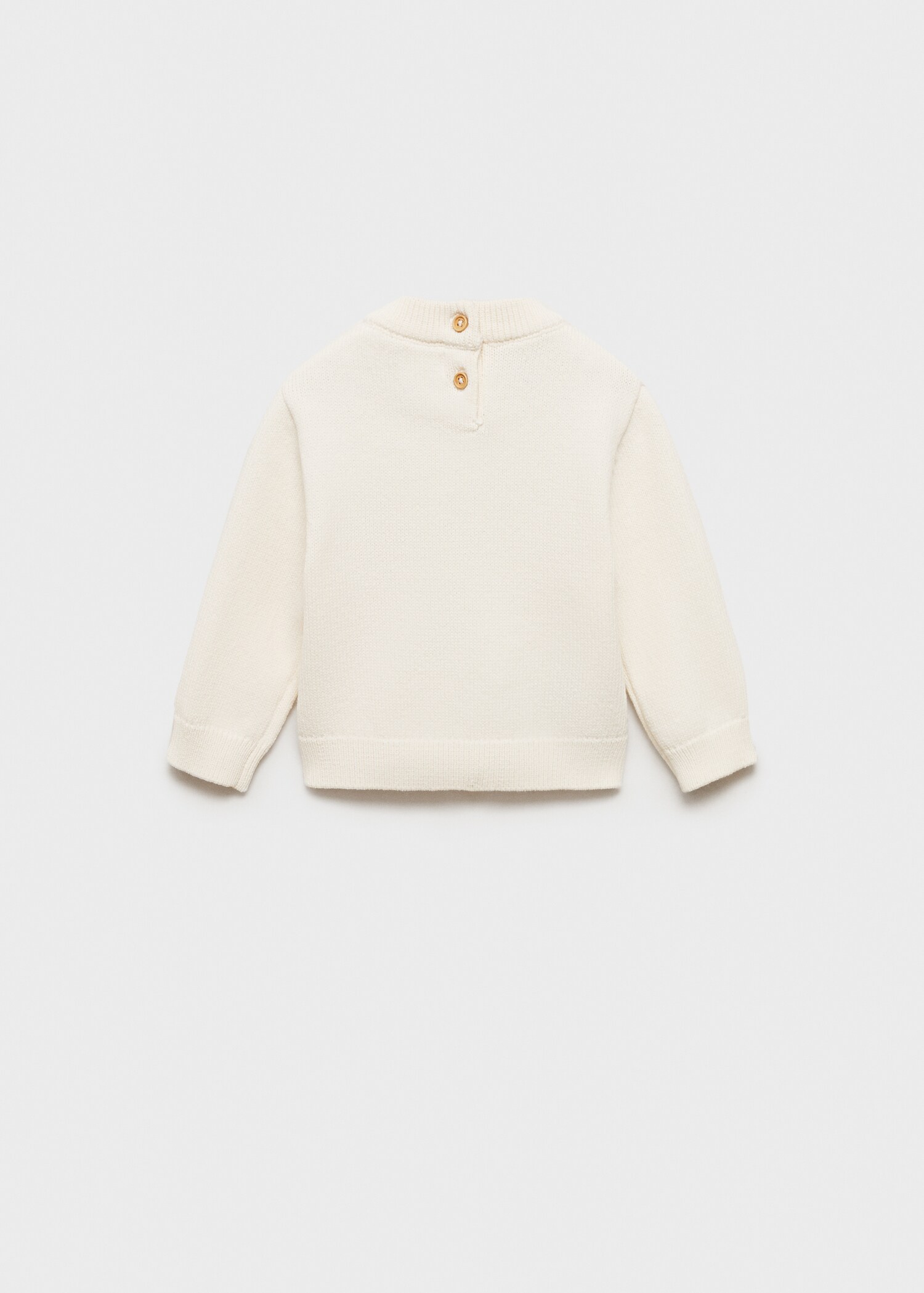 Knitted cotton sweater - Reverse of the article