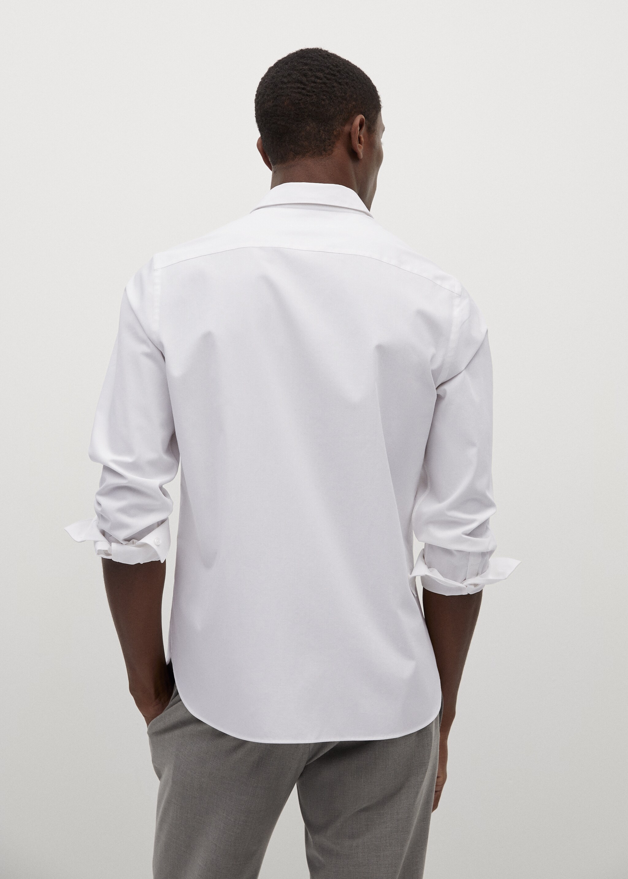 Camisa slim fit algodón stretch - Reverso del artículo