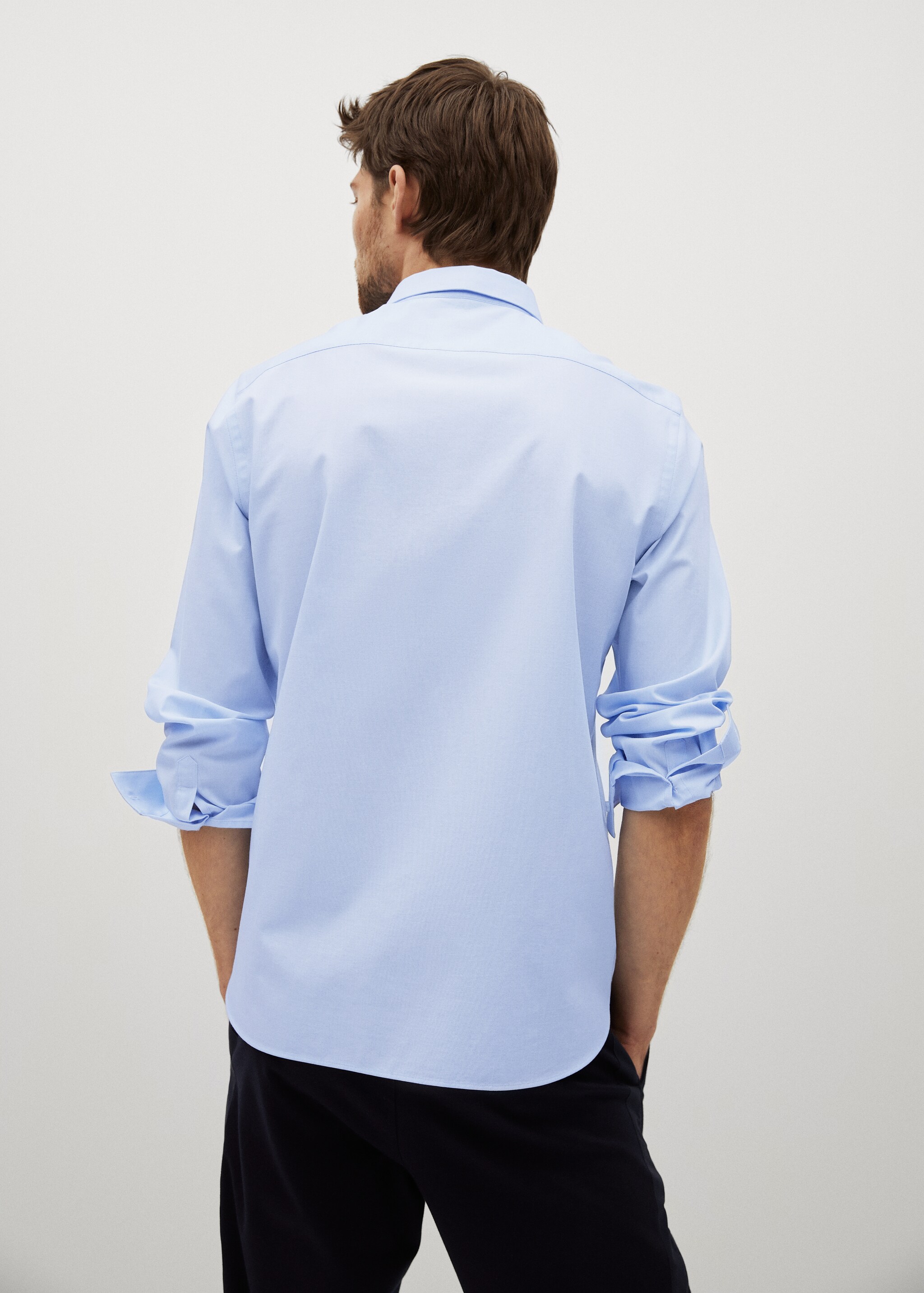 Camisa slim fit algodón stretch - Reverso del artículo