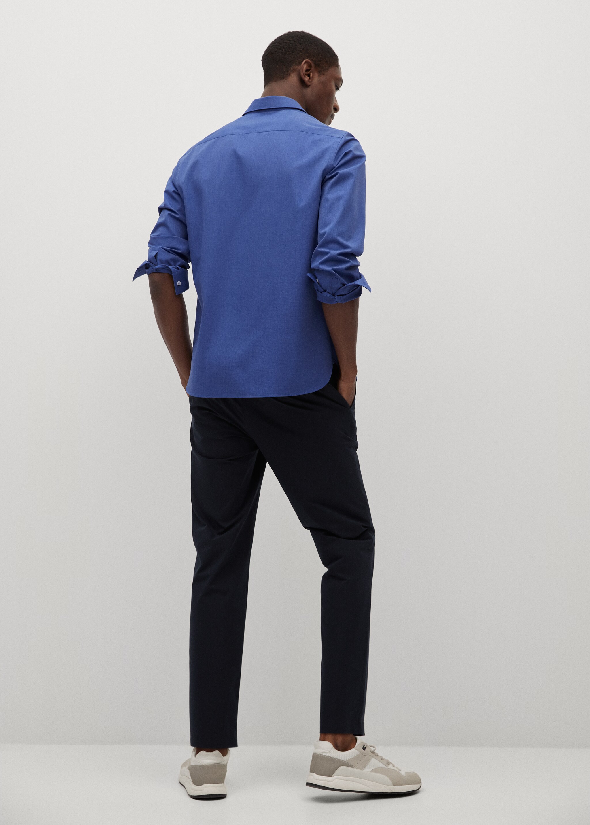 Camisa slim fit algodón stretch - Reverso del artículo