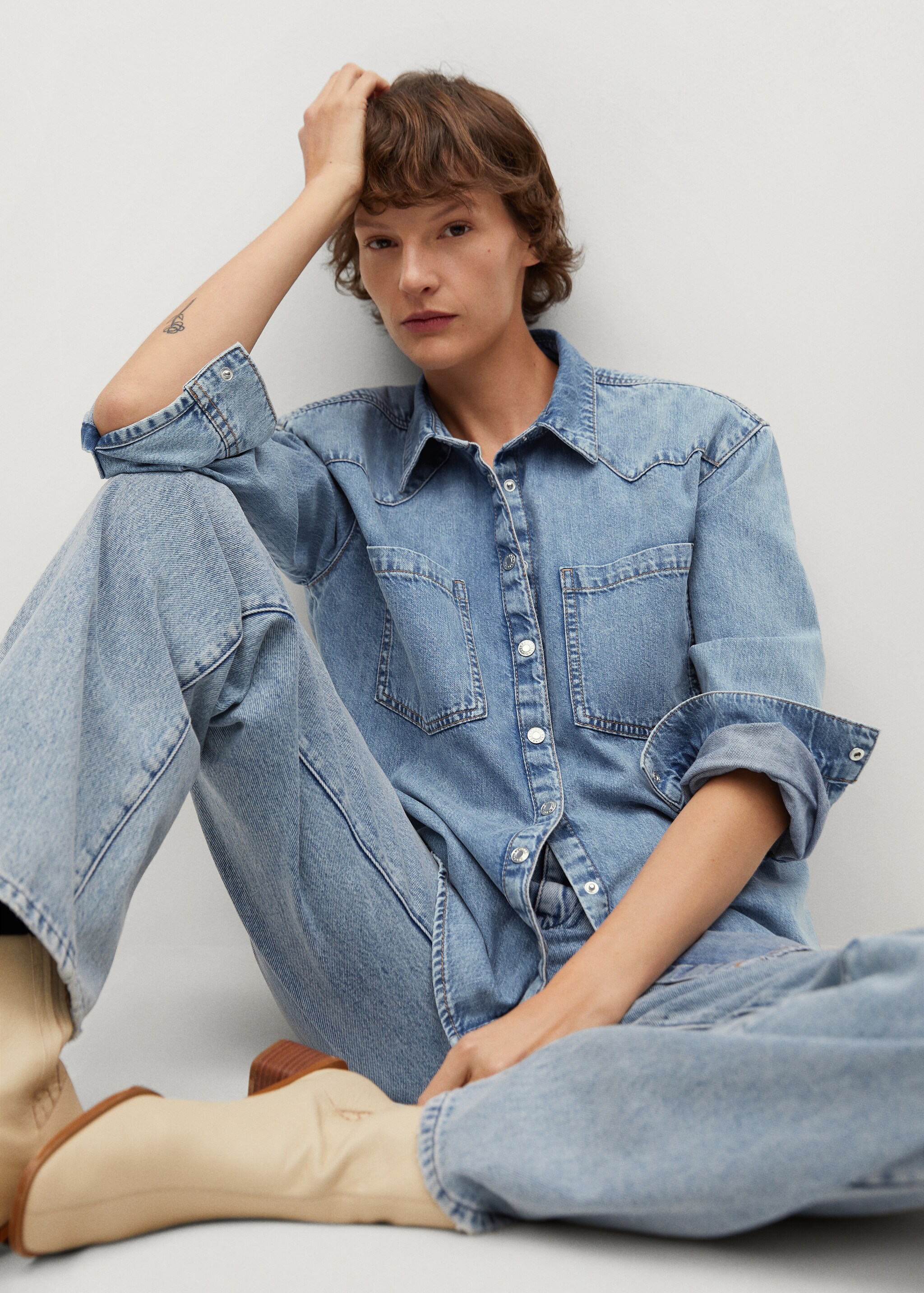 Camisa denim algodón - Detalle del artículo 3