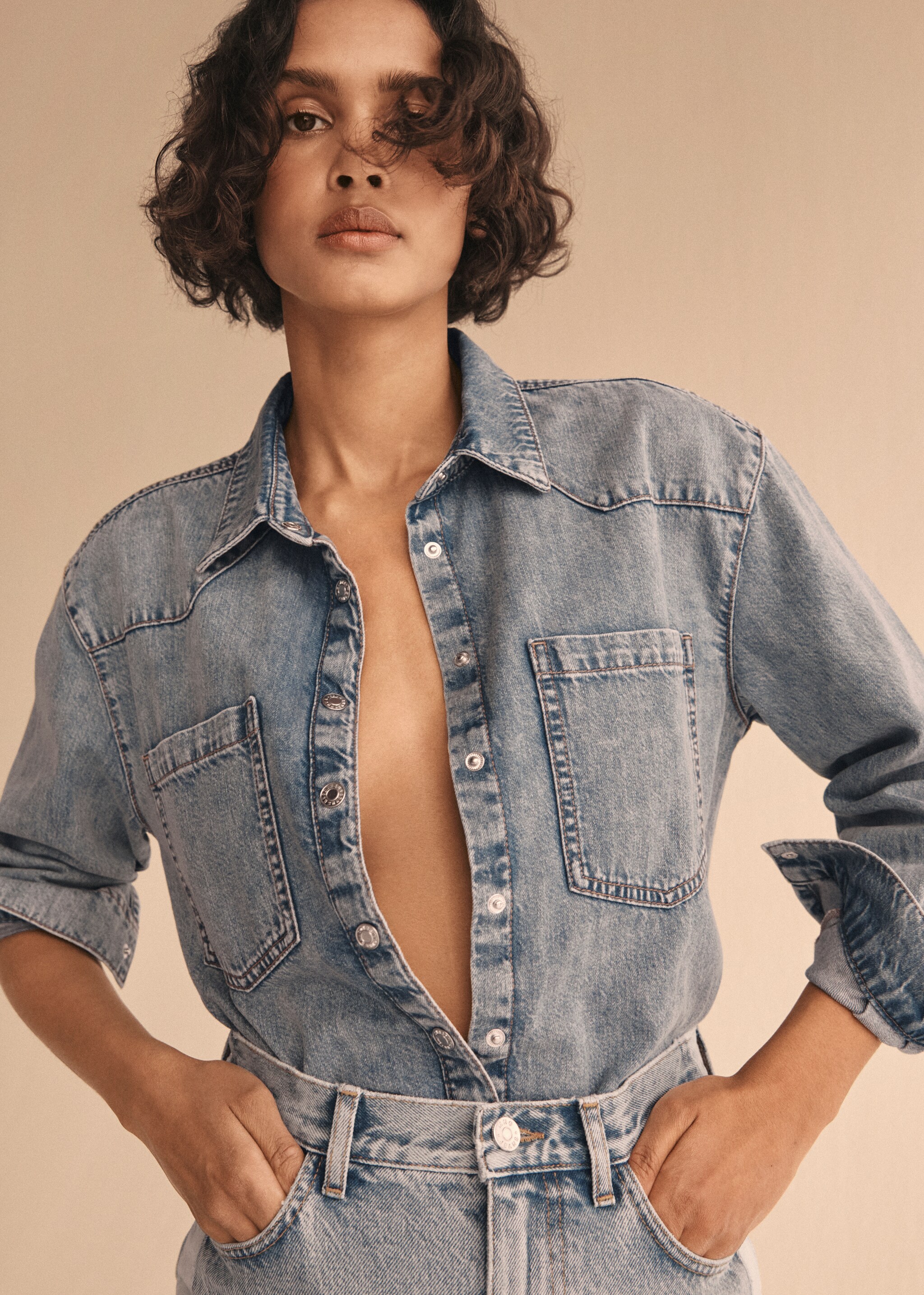 Camisa denim algodón - Detalle del artículo 4