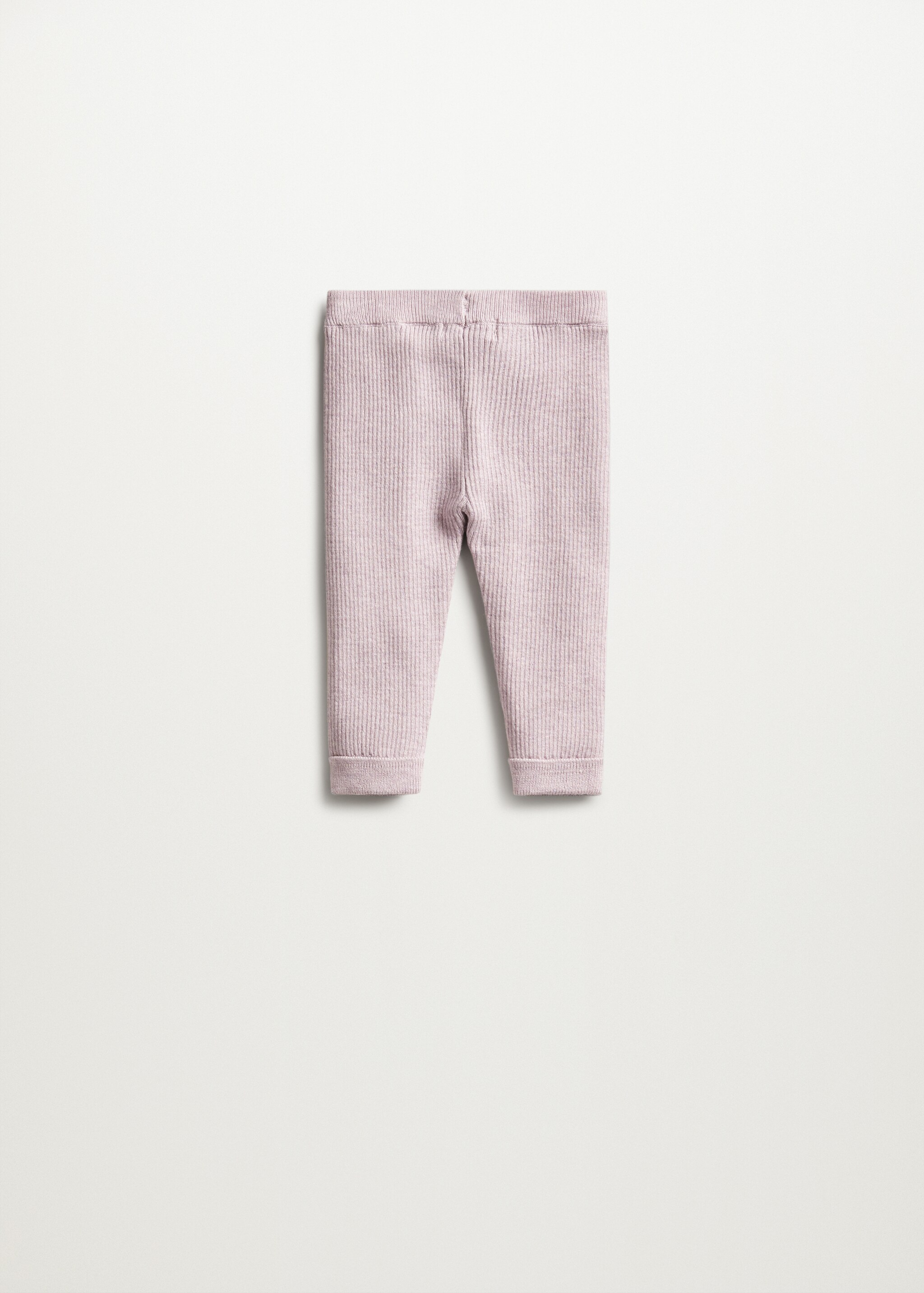 Leggings canalé bajo vuelto - Reverso del artículo