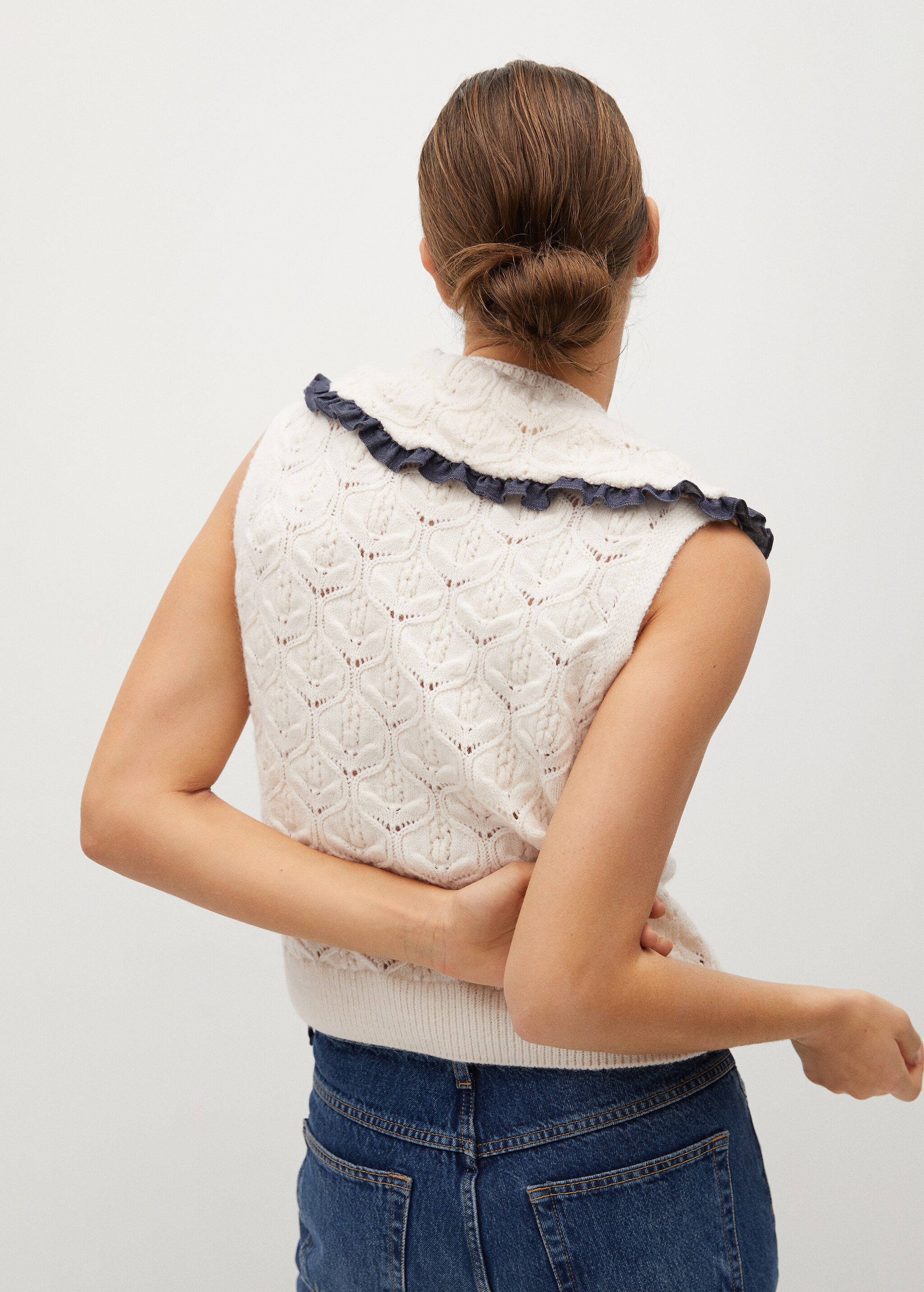 Vesta s odnímatelným límečkem stylu babydoll - Zadní strana zboží
