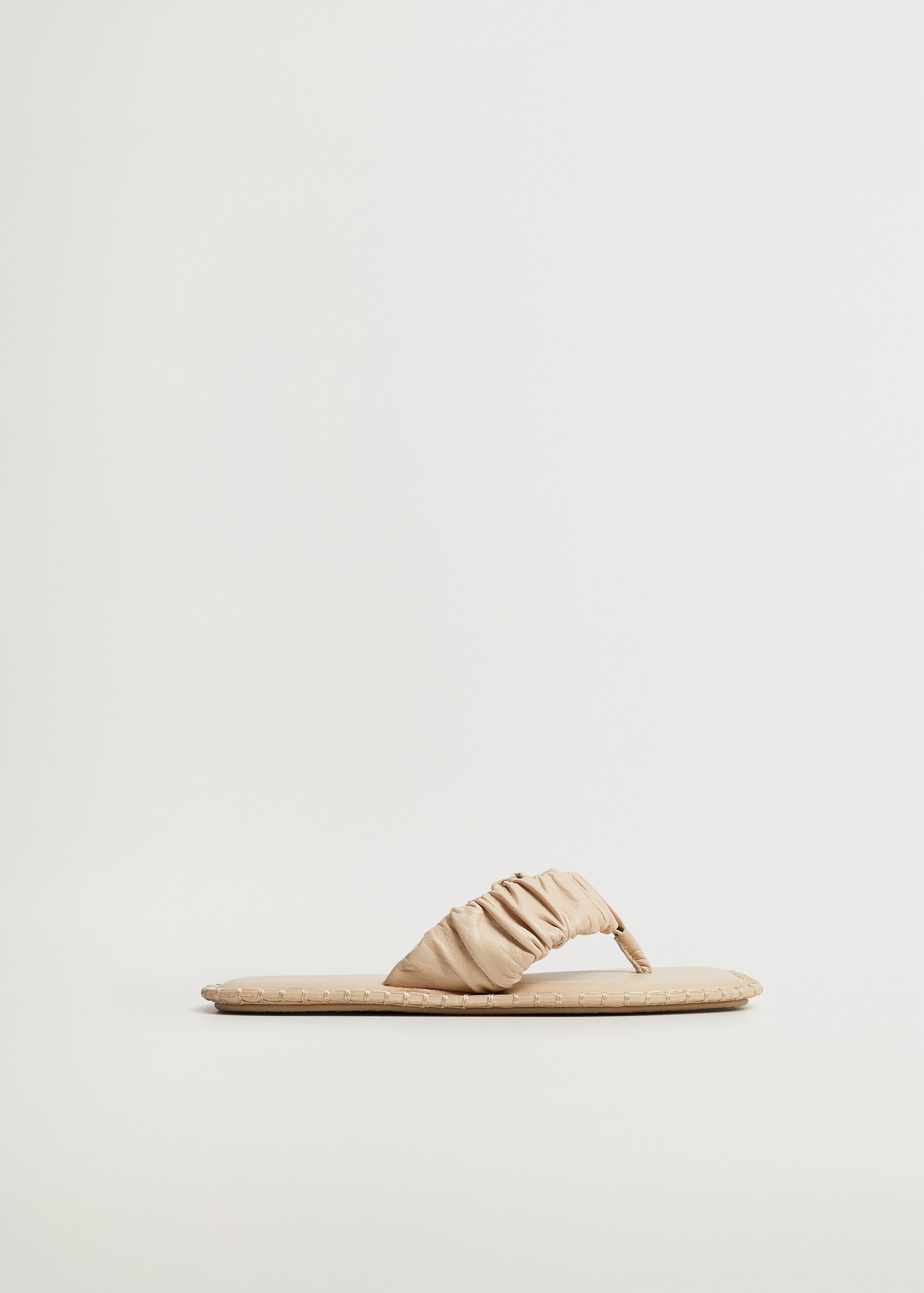 Ruched leather sandals - Article without model