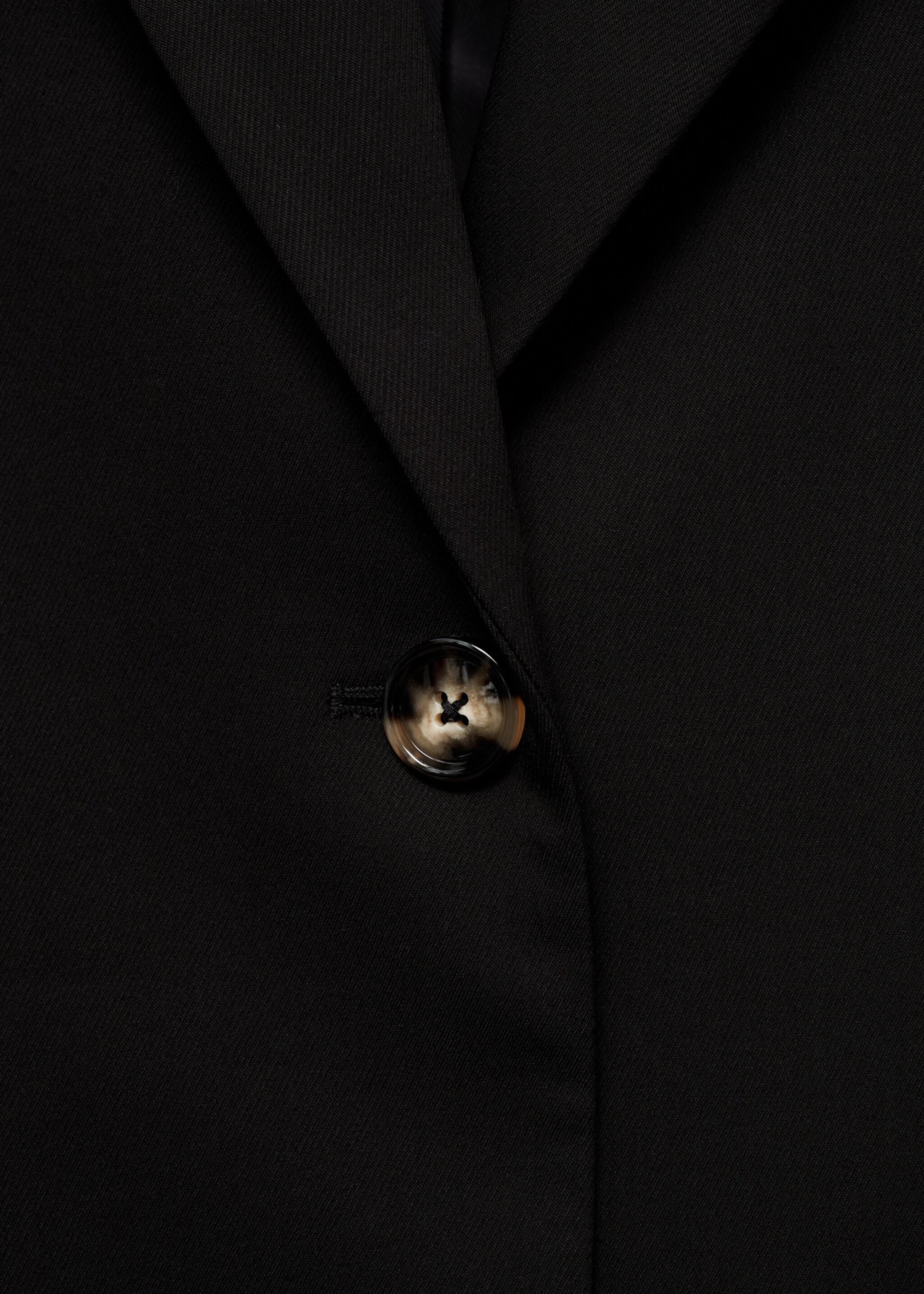 Cotton midi-coat with buttons - Details of the article 8, Black. Ref: 87084062-00.