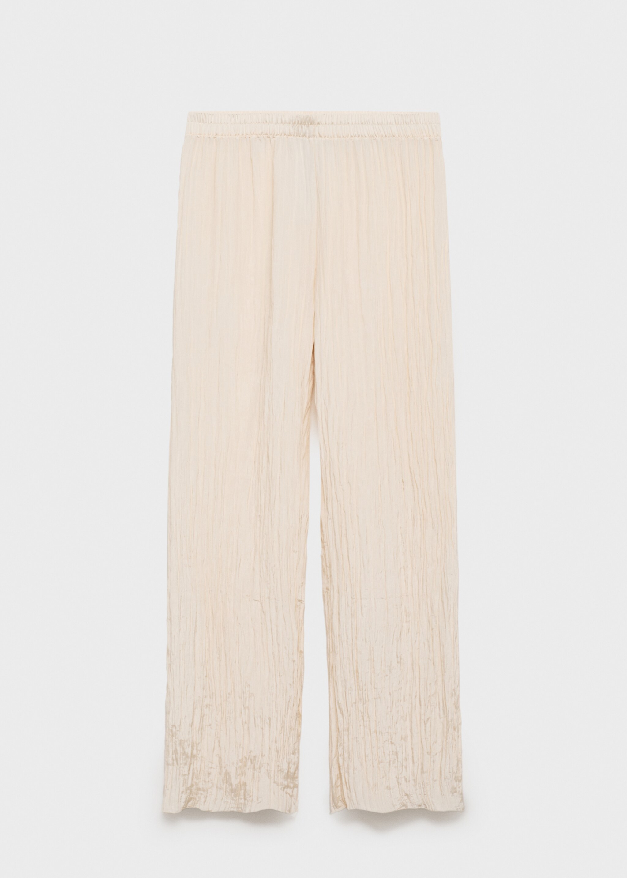 Pleated straight trousers - Article without model, Vanilla. Ref: 87084064-00.