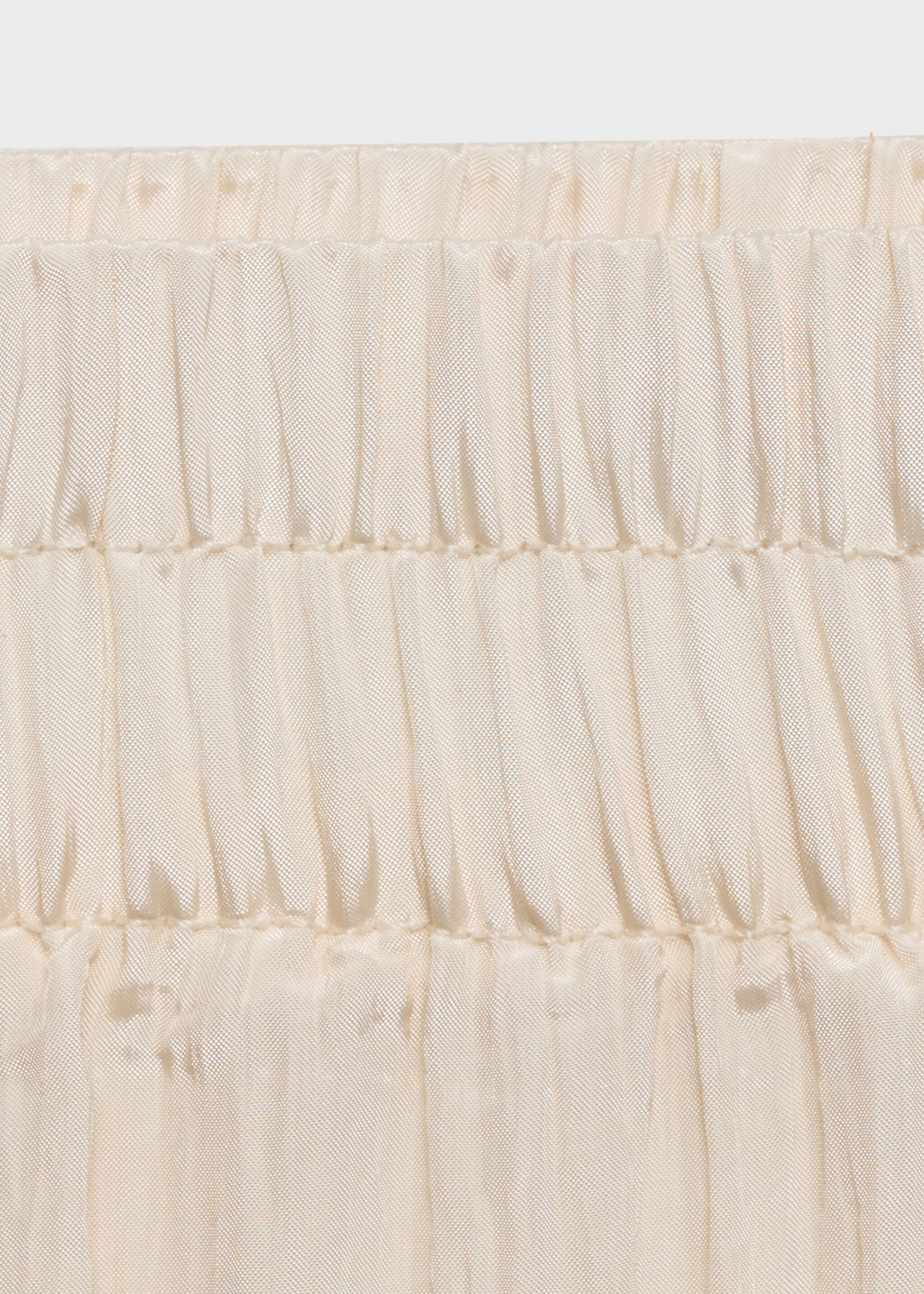 Pleated straight trousers - Details of the article 8, Vanilla. Ref: 87084064-00.