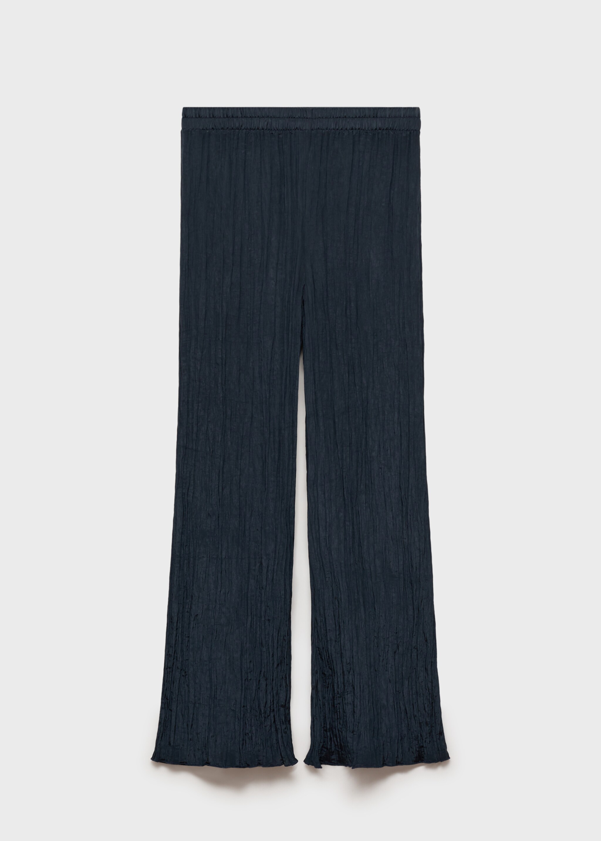 Pleated straight trousers - Article without model, Blue. Ref: 87084064-00.