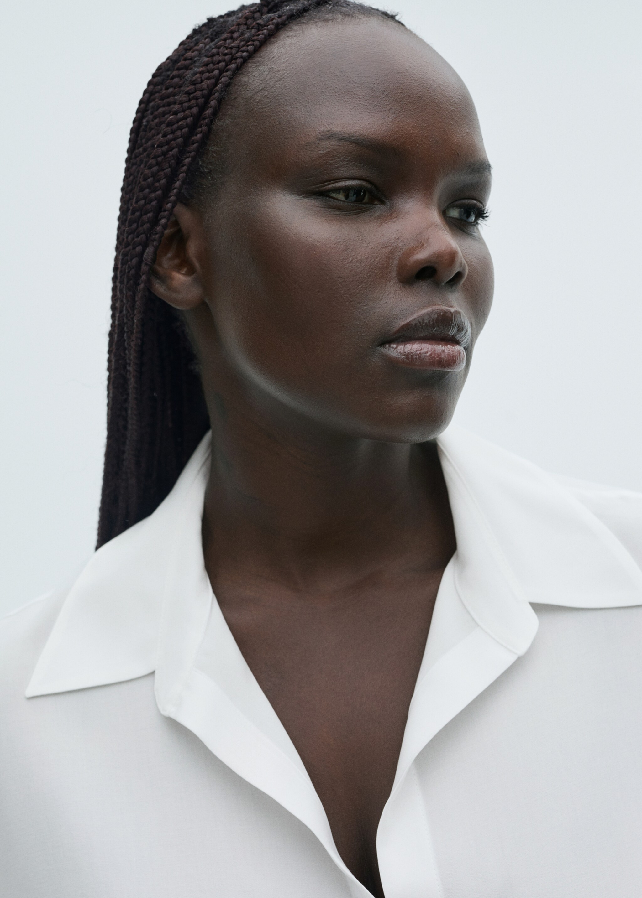 Lyocell fluid shirt - Details of the article 4, Off White. Ref: 87084067-00.