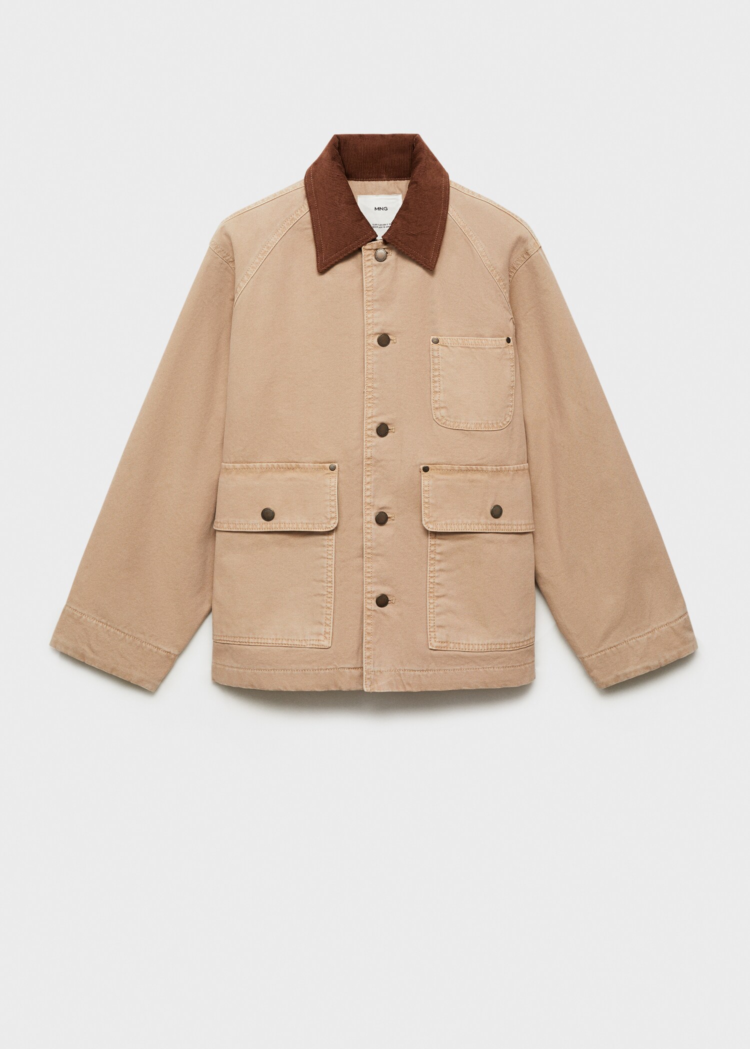 Denim parka with contrasting collar - Article without model